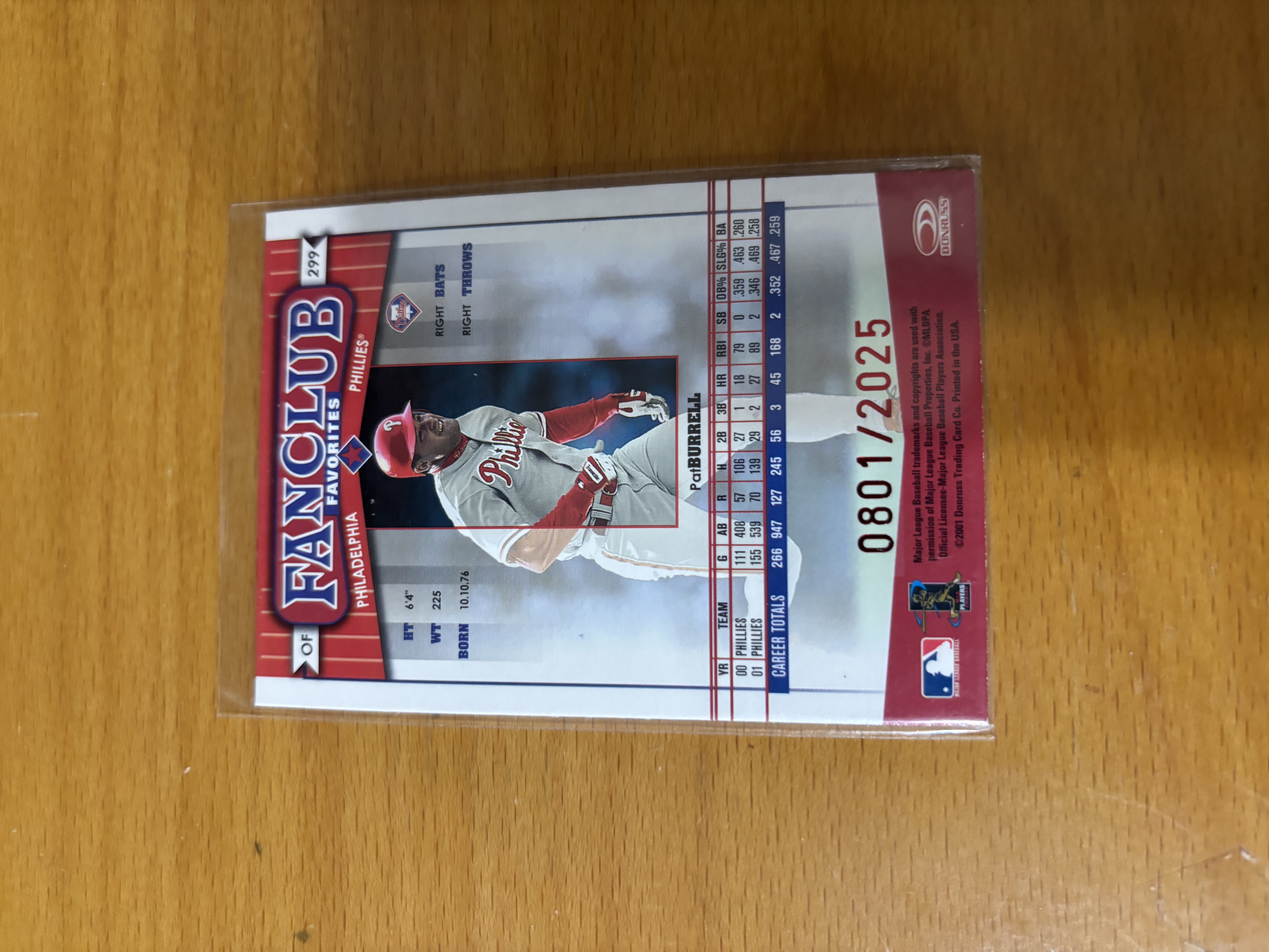 Fan Club Baseball Trading Card
