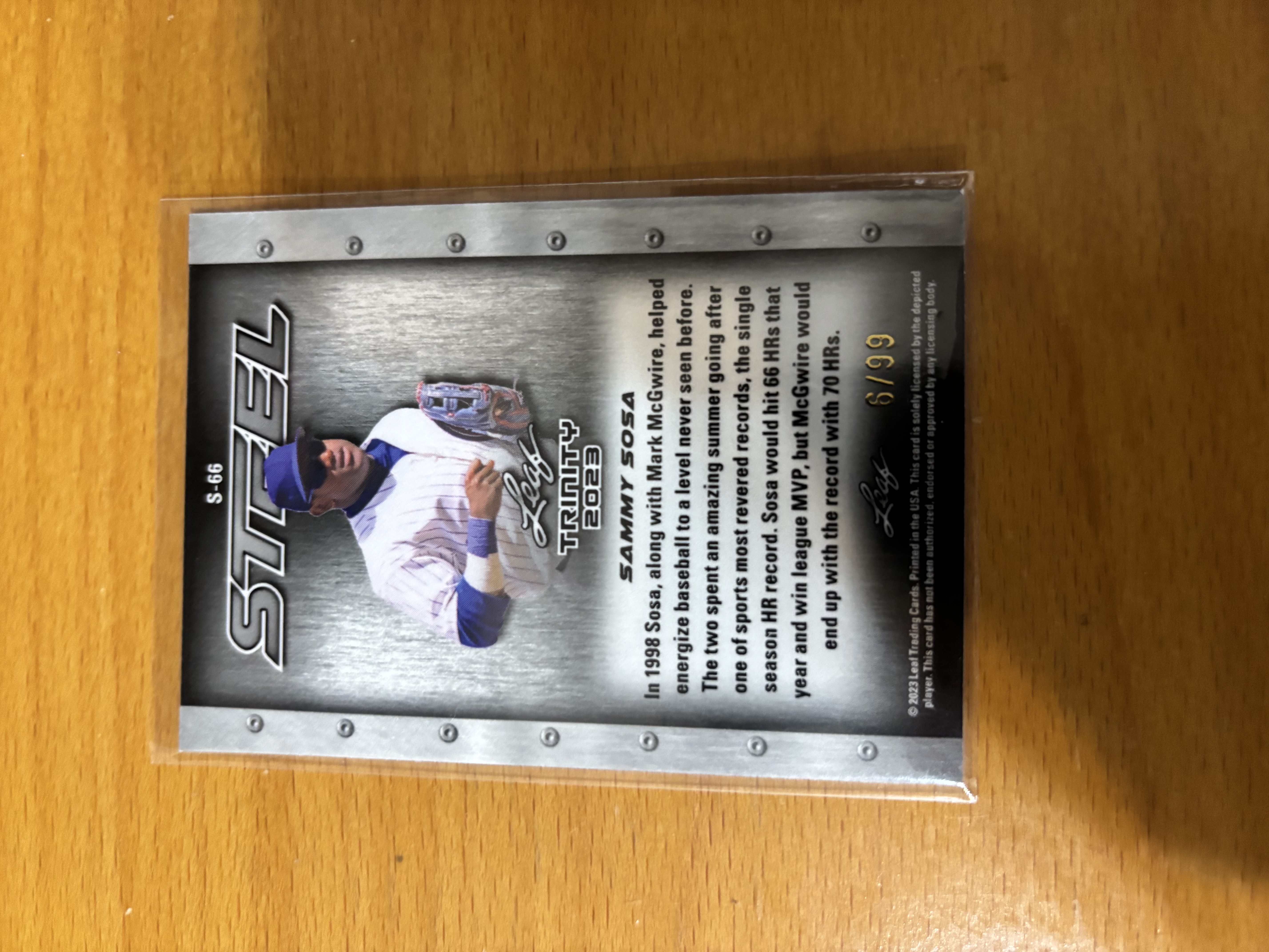 Ken Griffey Jr. Steel Tribute Baseball Card