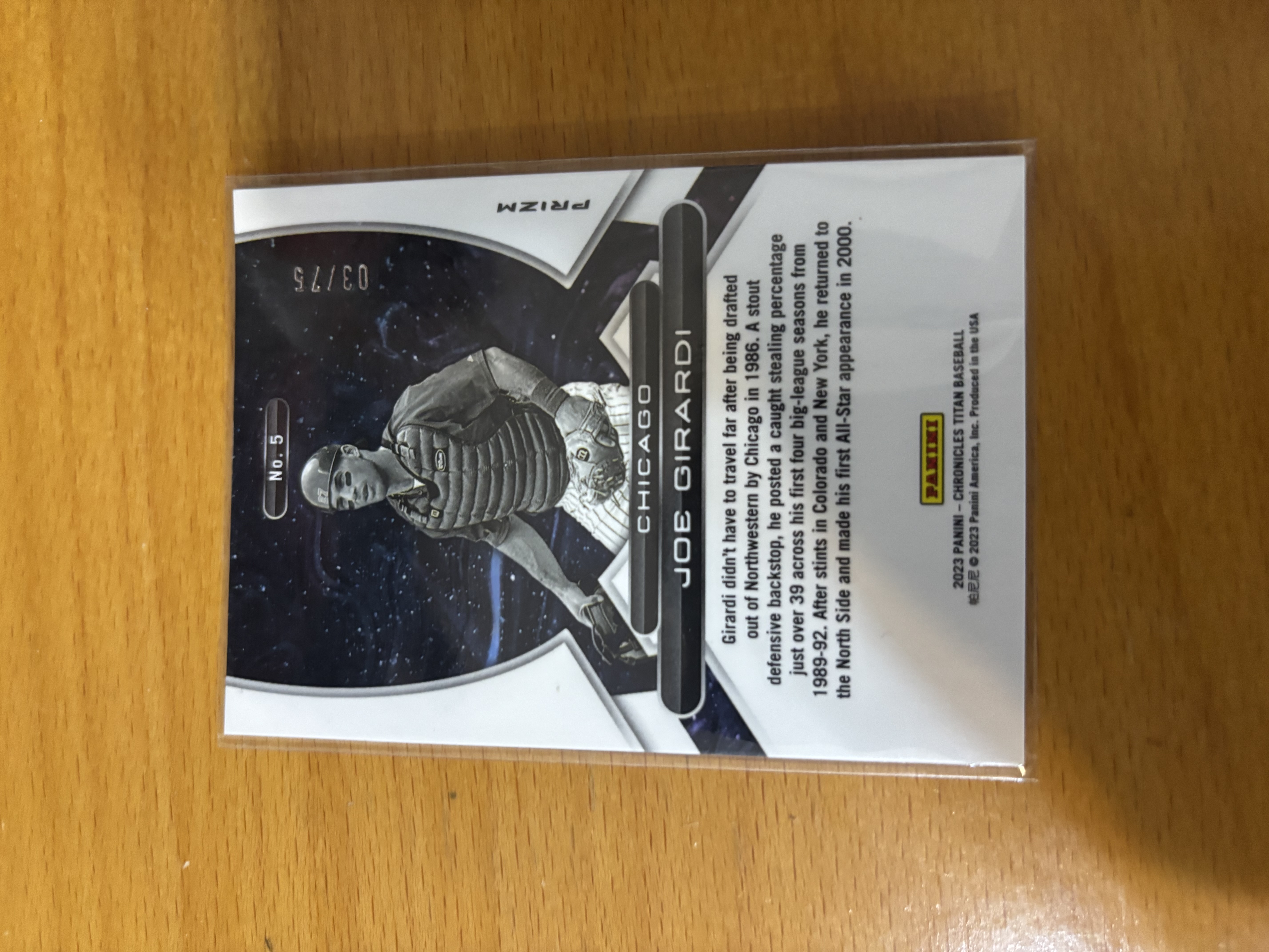 Joe Girardi Chicago Baseball Card