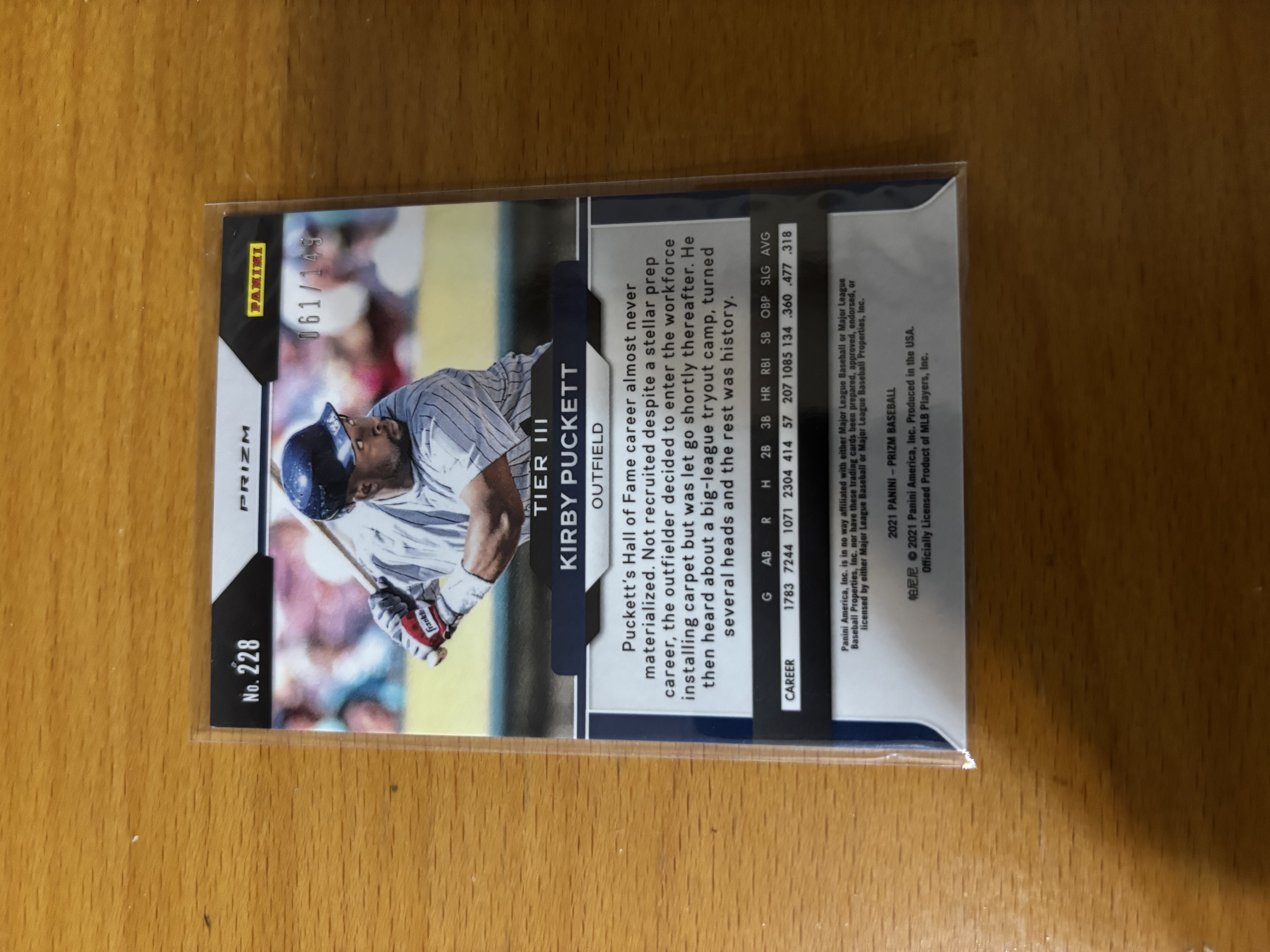 Kirby Puckett Baseball Card