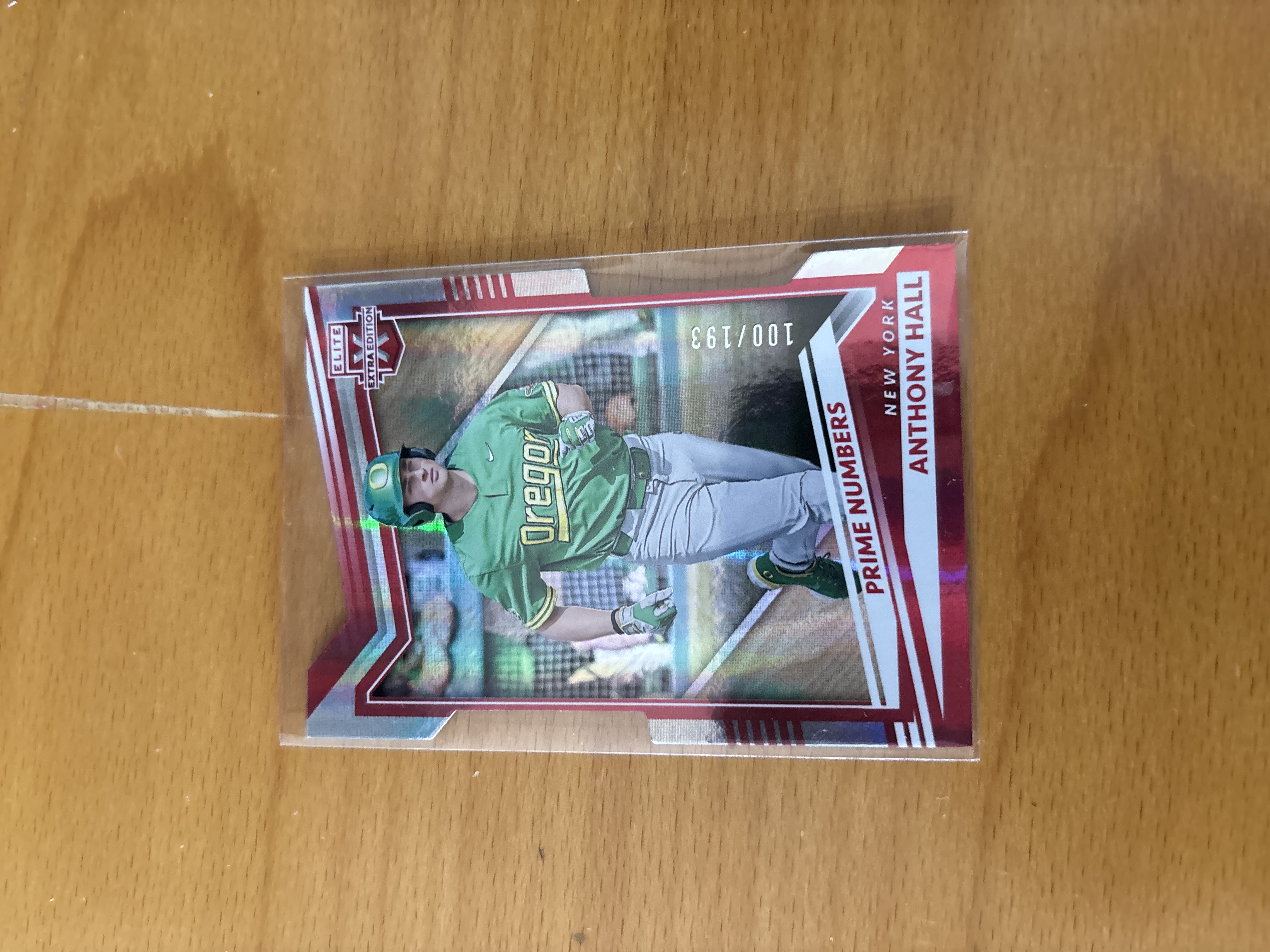 Anthony Hall Prime Numbers Baseball Card