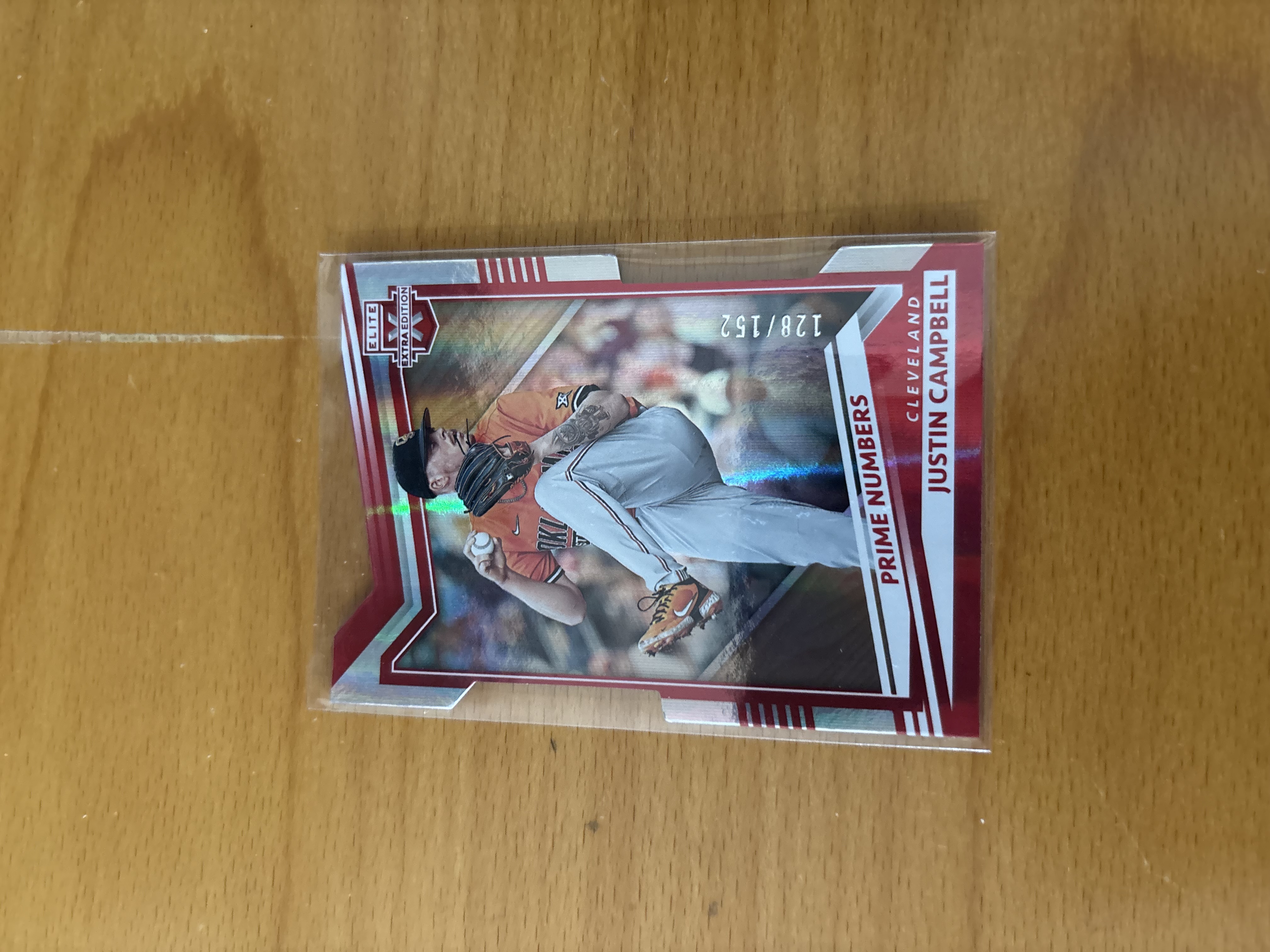 Justin Campbell Prime Numbers Baseball Card