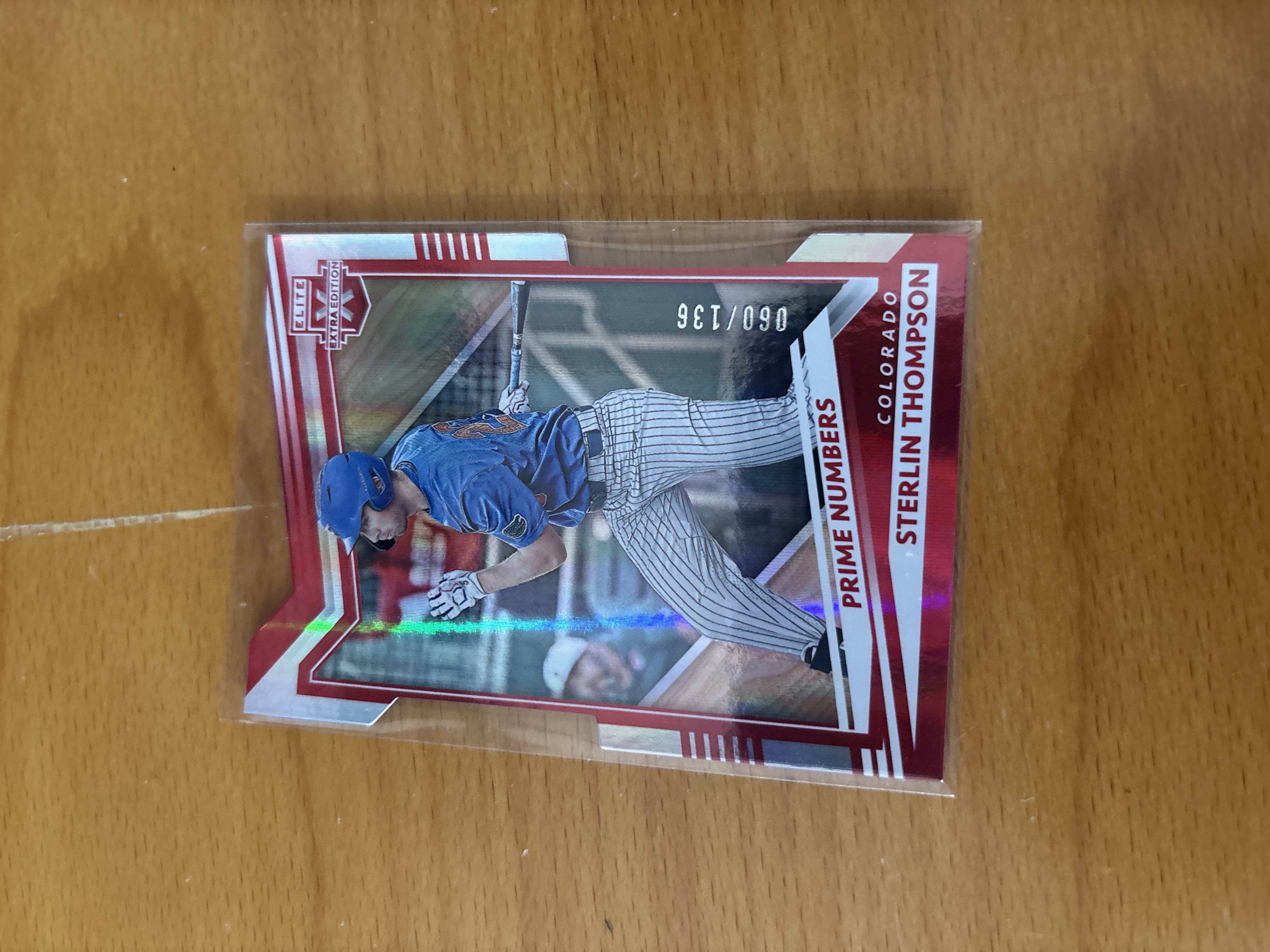 Sterlin Thompson Prime Numbers Baseball Card