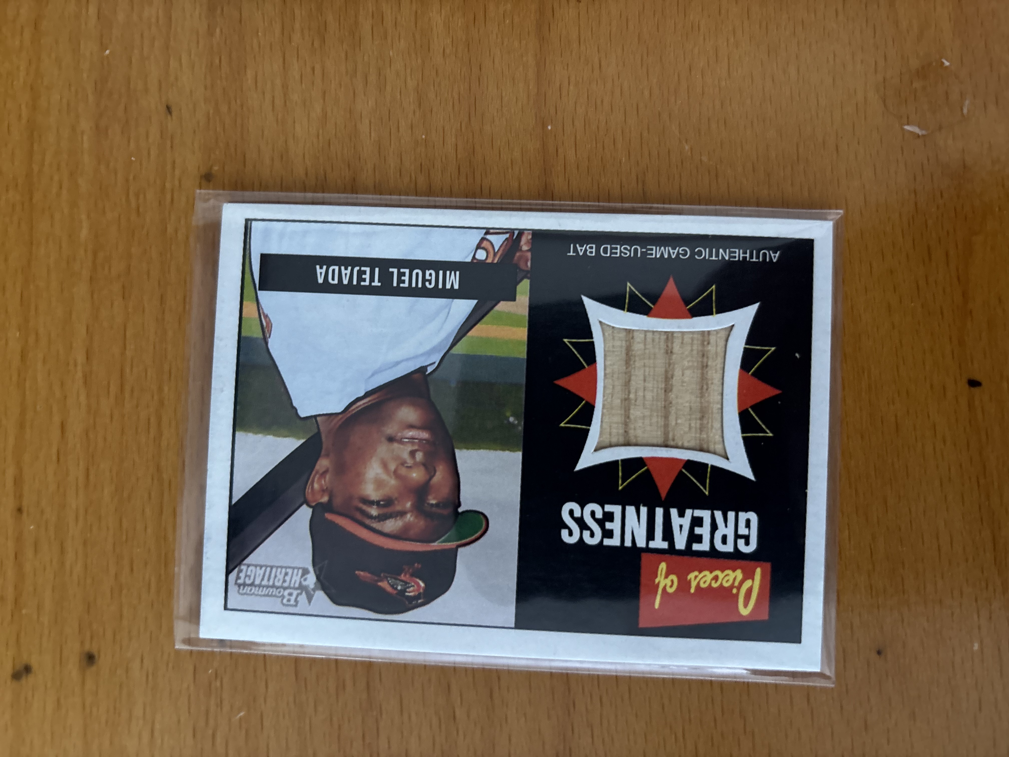 Miguel Tejada Game-Used Bat Baseball Card
