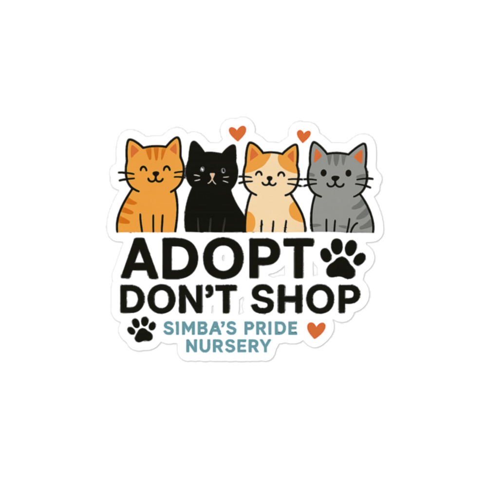 Adopt Don’t Shop – Cute Cat Rescue Sticker