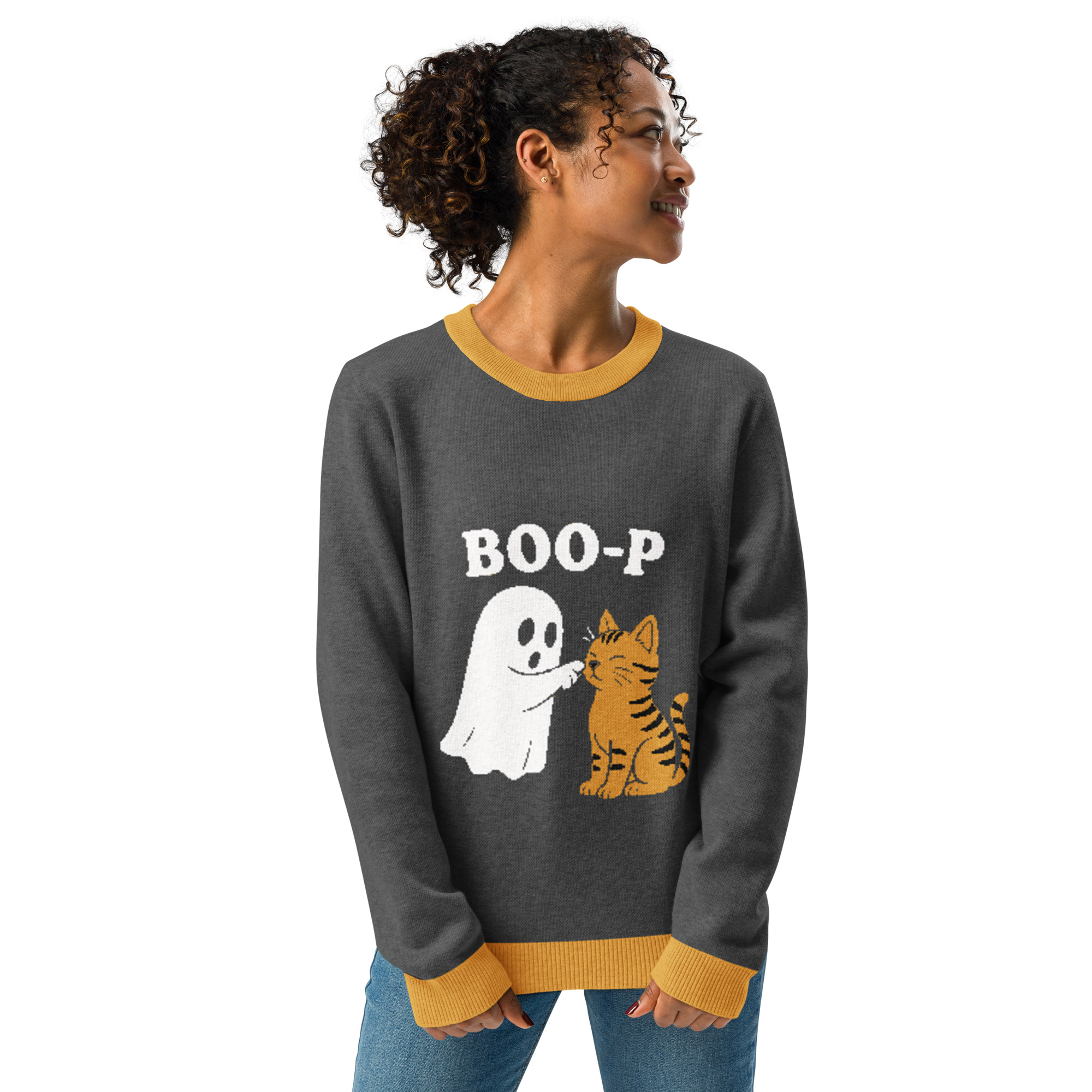 Boo-p! Classic Knit Crew Neck Sweater