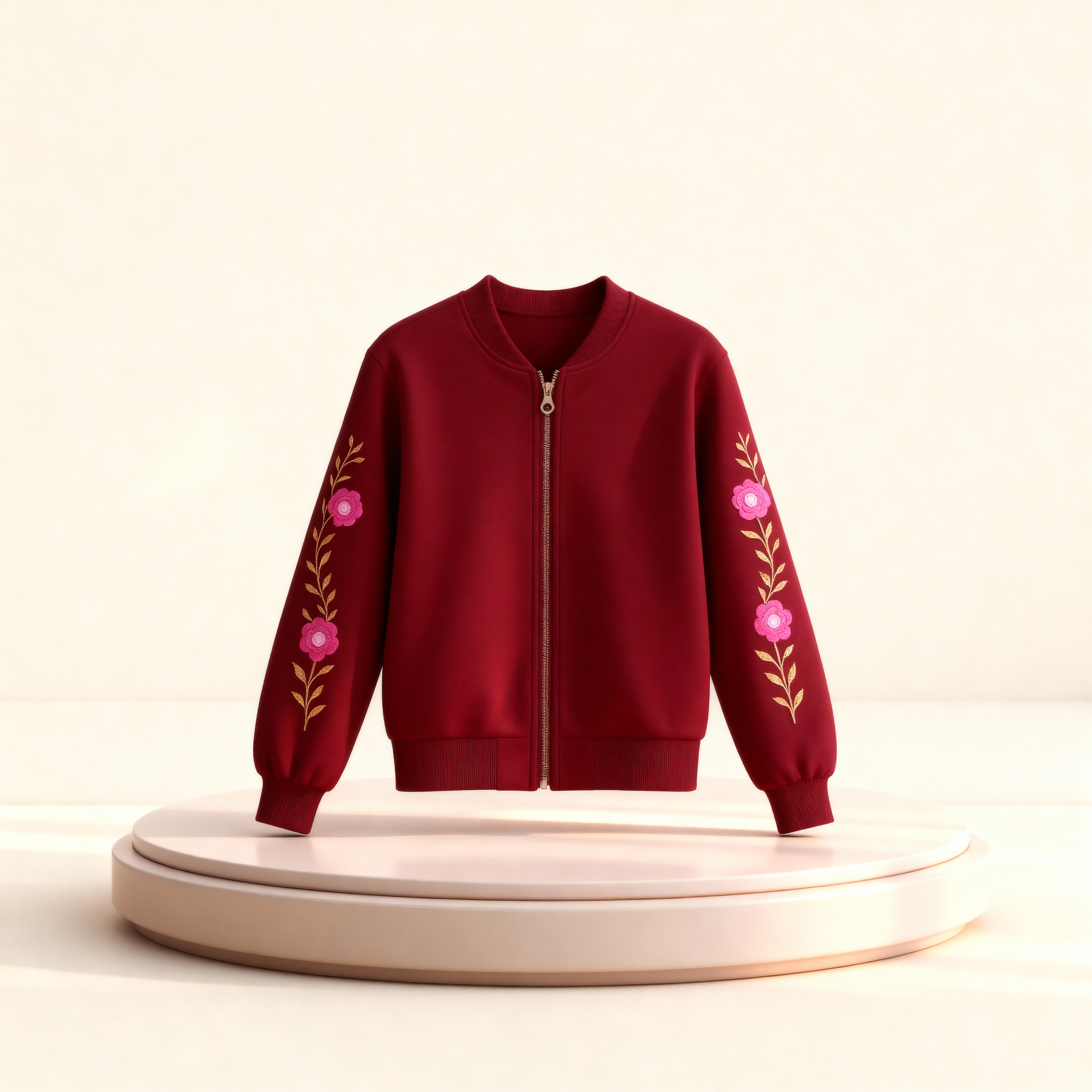 1 Pc Women's Stitched Fleece Printed Fleece Jacket
