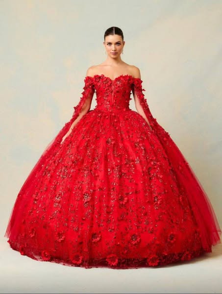 Elegant Red Ball Gown