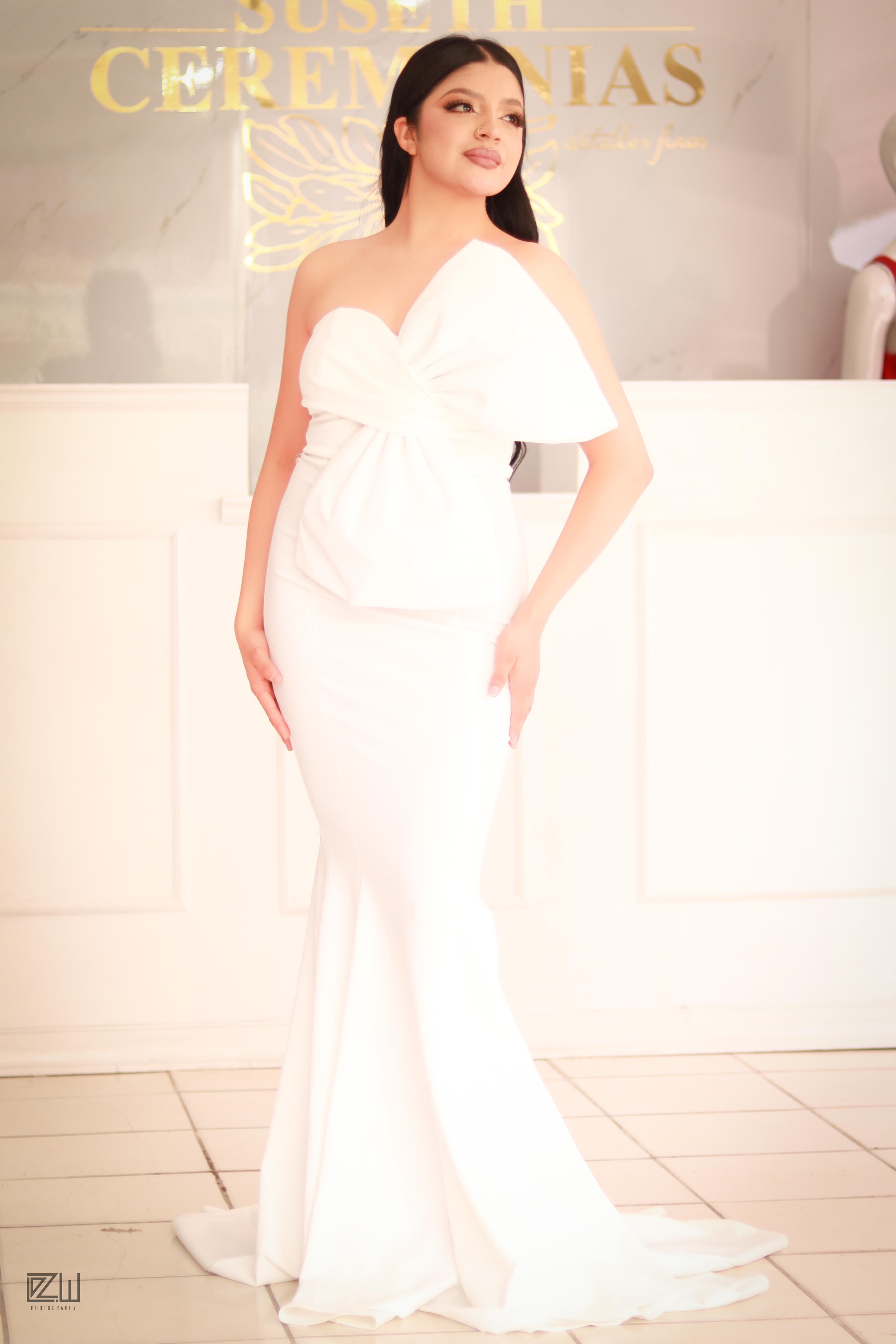 Elegant White Evening Gown