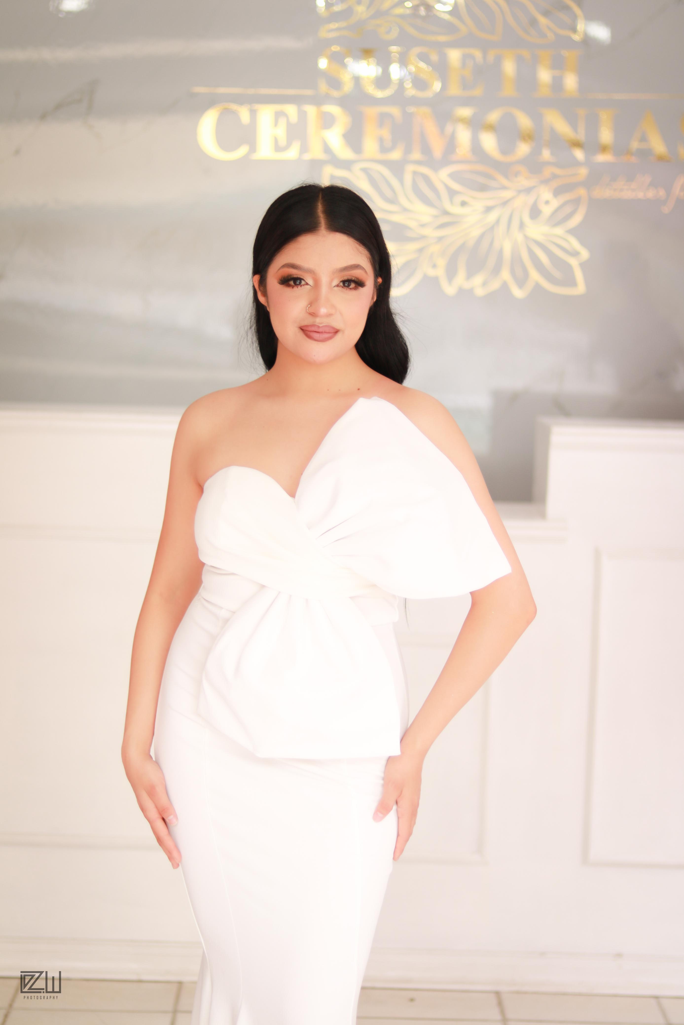 Elegant White One-Shoulder Gown