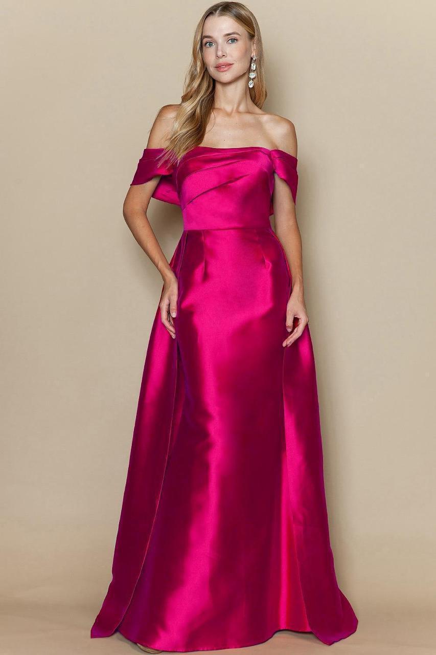 Vestido de gala rosa fucsia