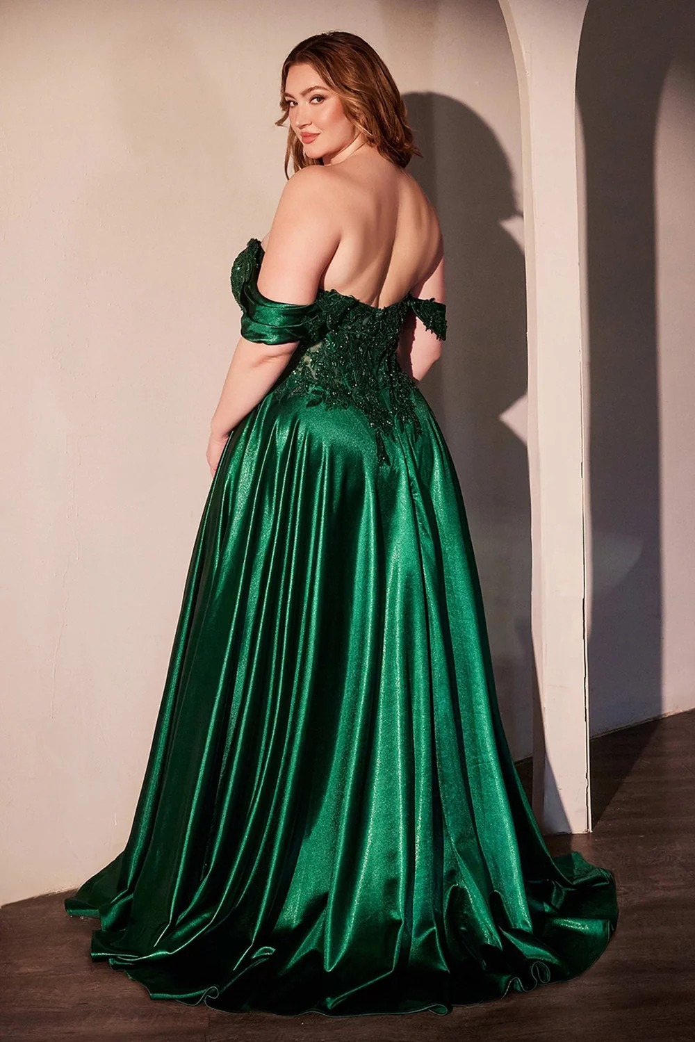 Vestido de gala verde esmeralda 
