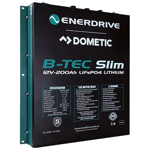 B-TEC 12V 200Ah Slimline Lithium Battery
