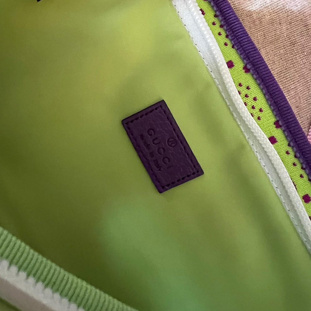 Gucci Interlock GG Monogram Belt Bag - Rosa/Green/Purple