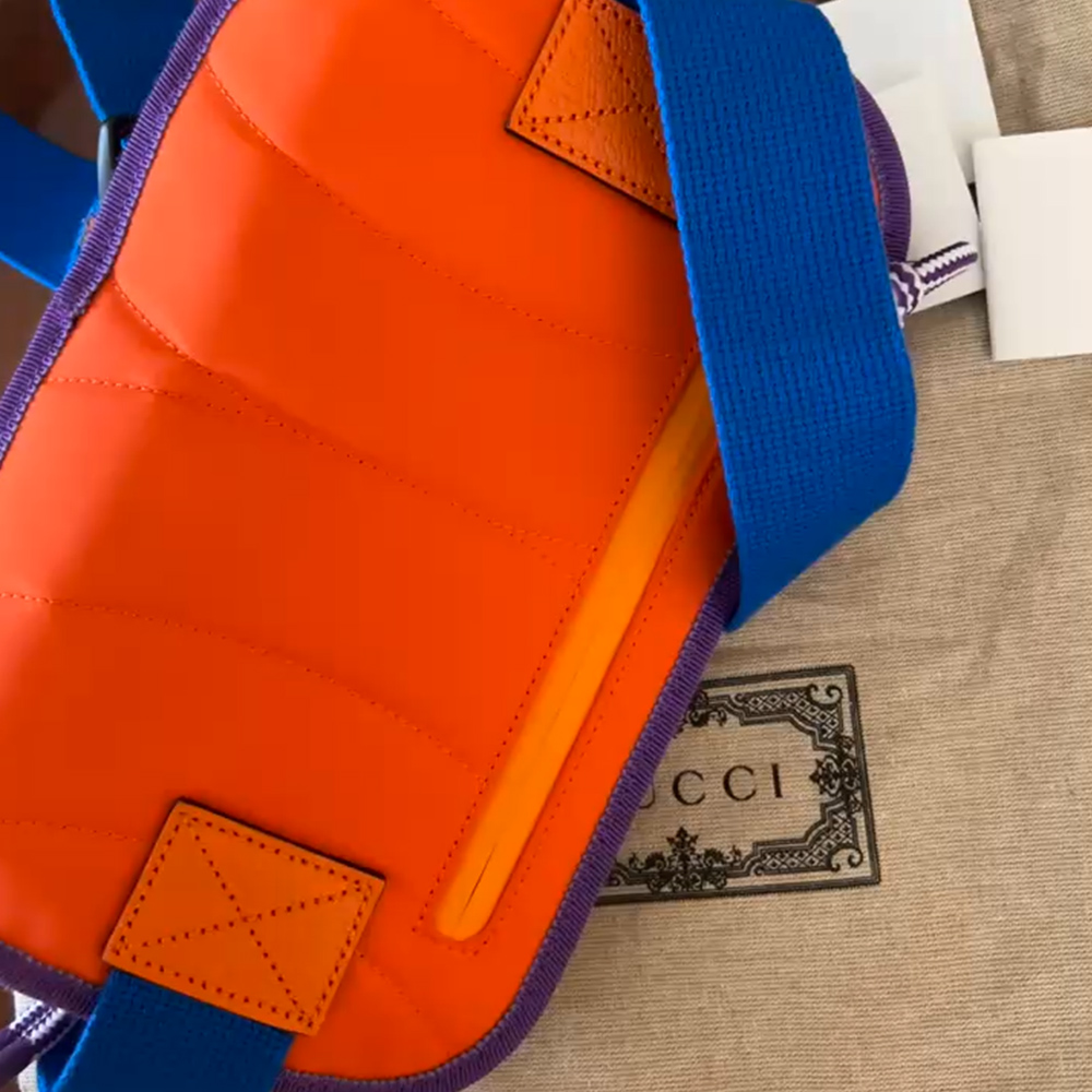 Gucci Interlock GG Monogram Belt Bag - Blue/Orange/Purple