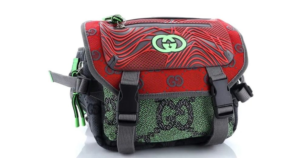 Gucci GG Allover Camera-Bag / Backpack w/ Detachable Front