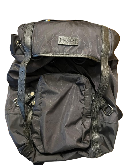 Gucci GG-Monogram Backpack - Black