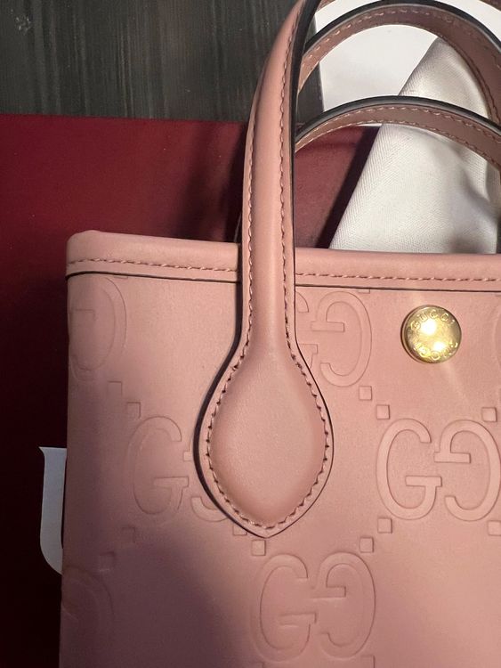 Gucci Mini Tote Bag - Gilbert Calf GG / Rosa