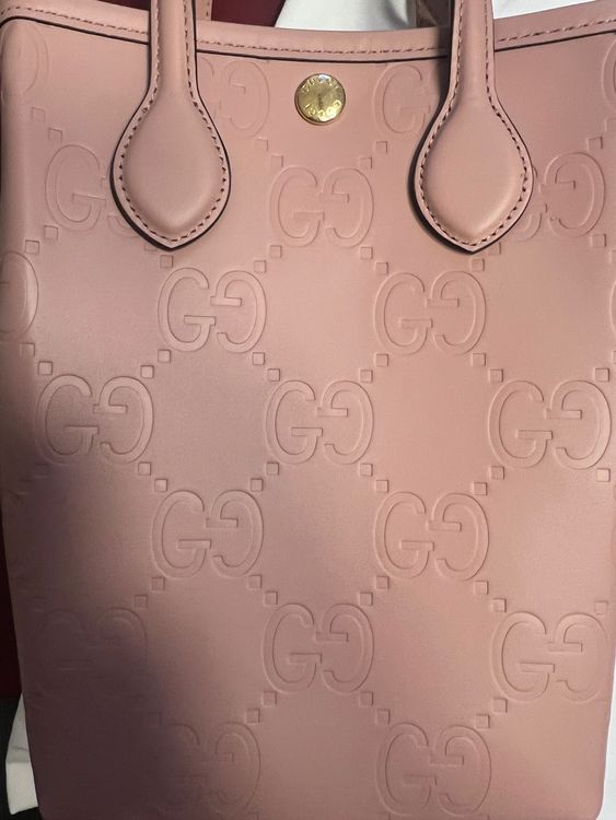Gucci Mini Tote Bag - Gilbert Calf GG / Rosa