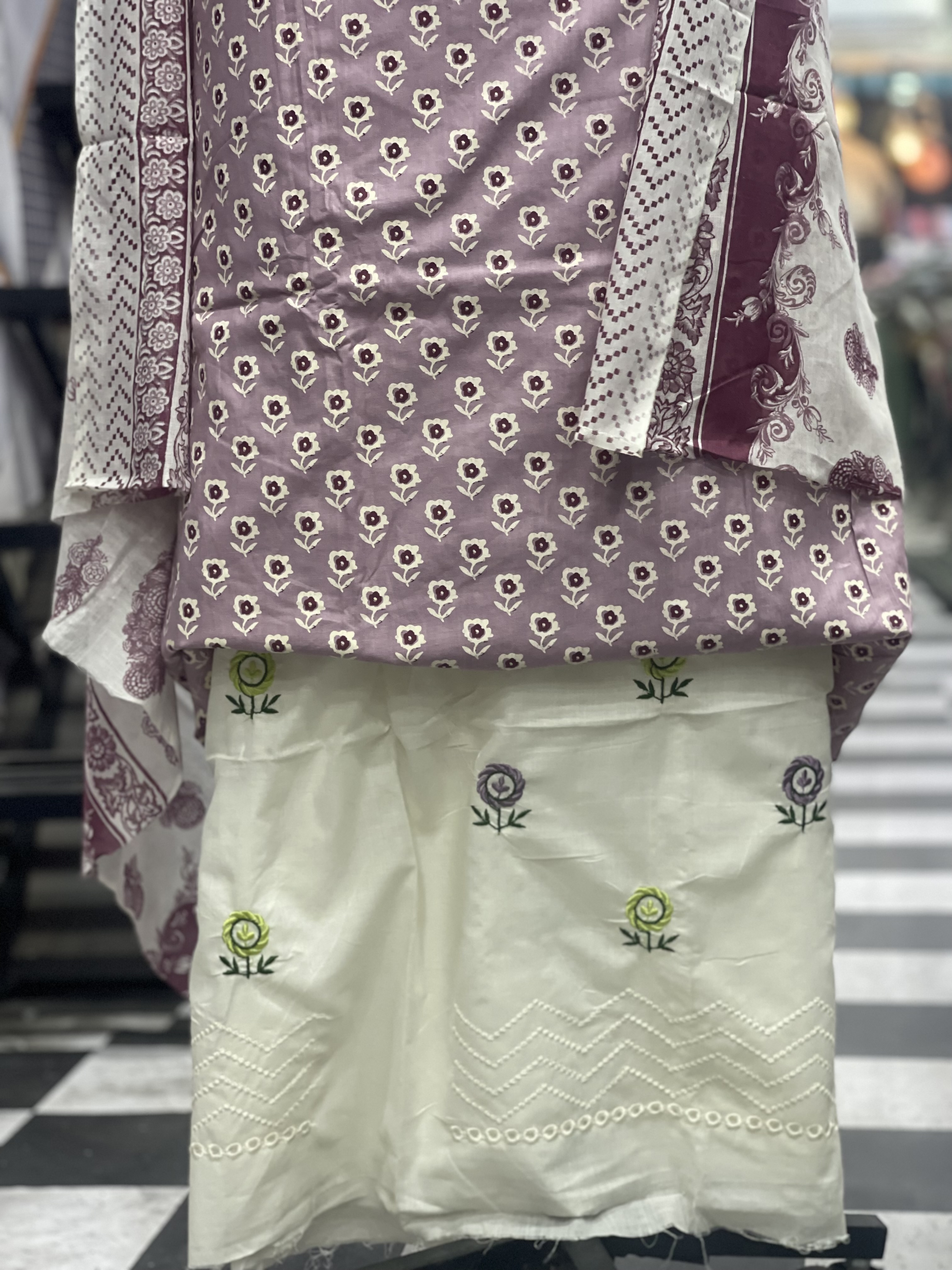  AC025 | Embroidered Floral Fabric Piece