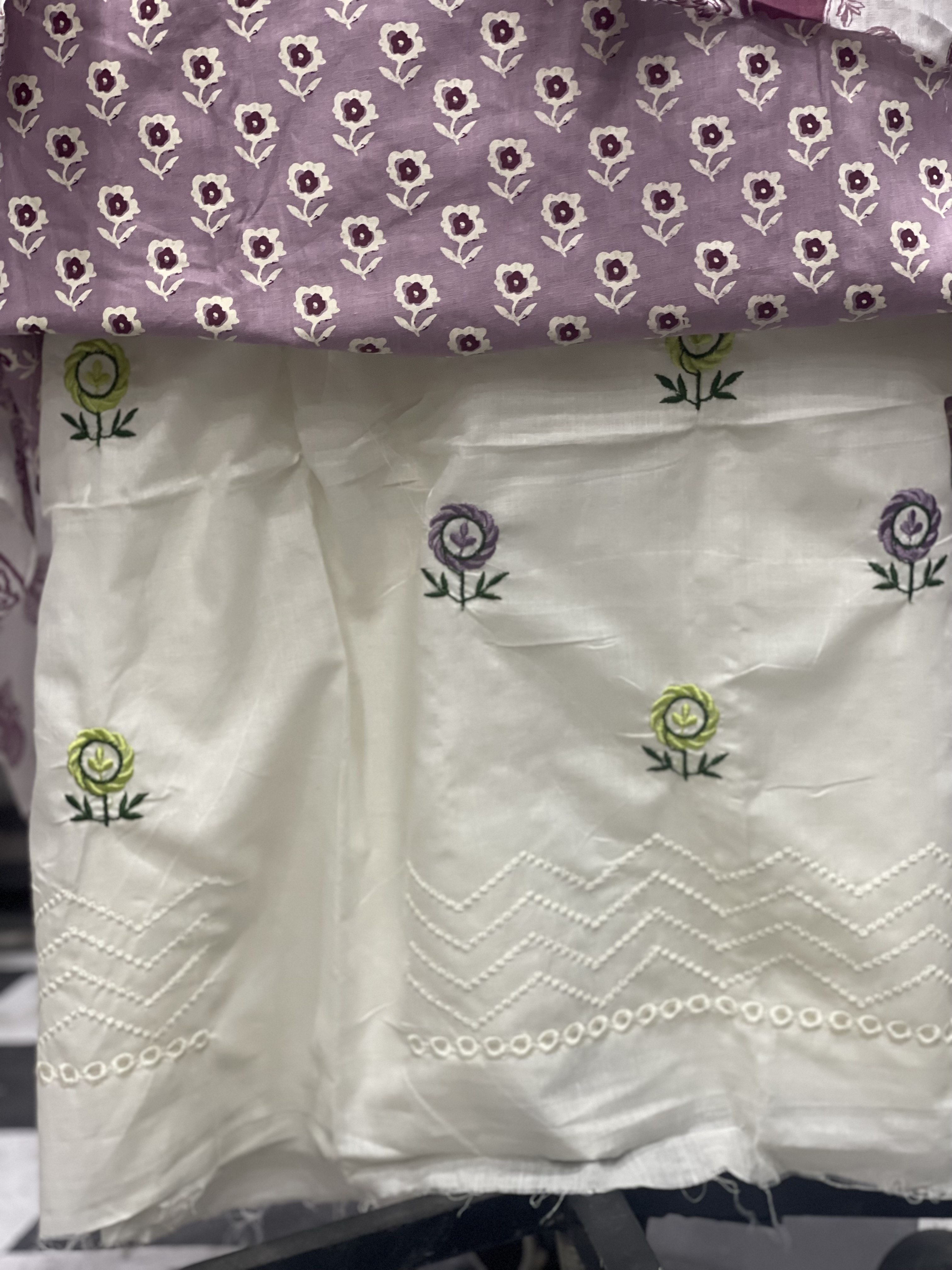  AC025 | Embroidered Floral Fabric Piece