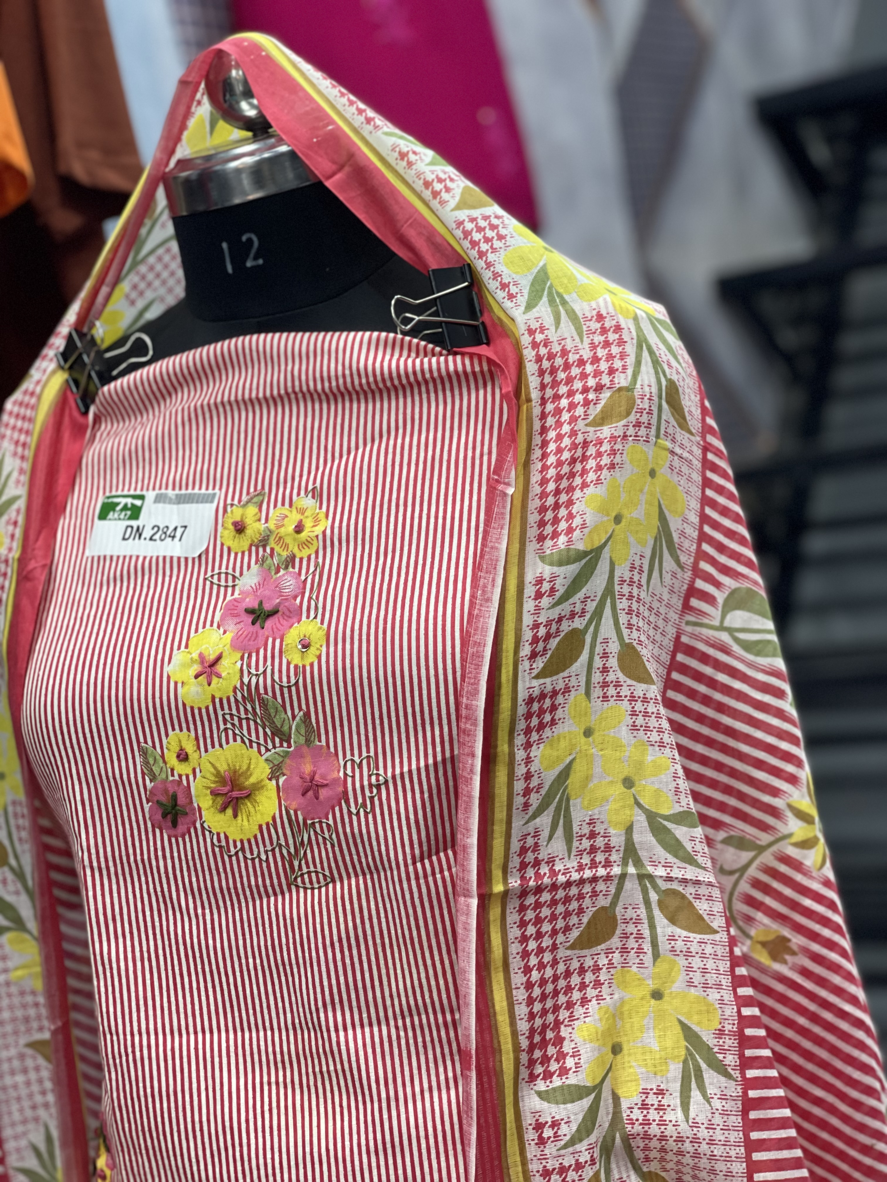  AC024 | Striped Floral Fabric