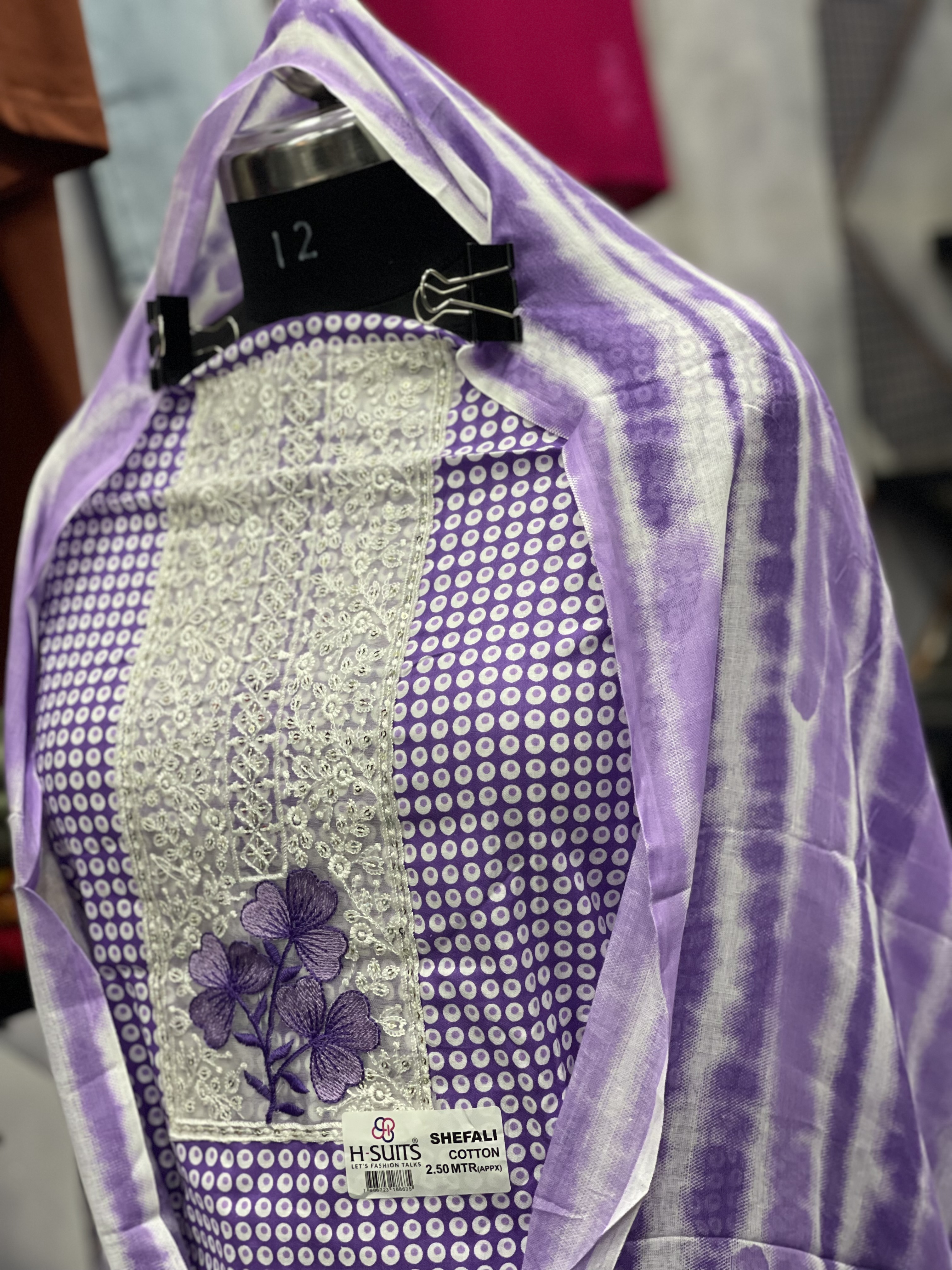  AC026 | Lavender || Cotton || Purple Printed Cotton Suit Set ||