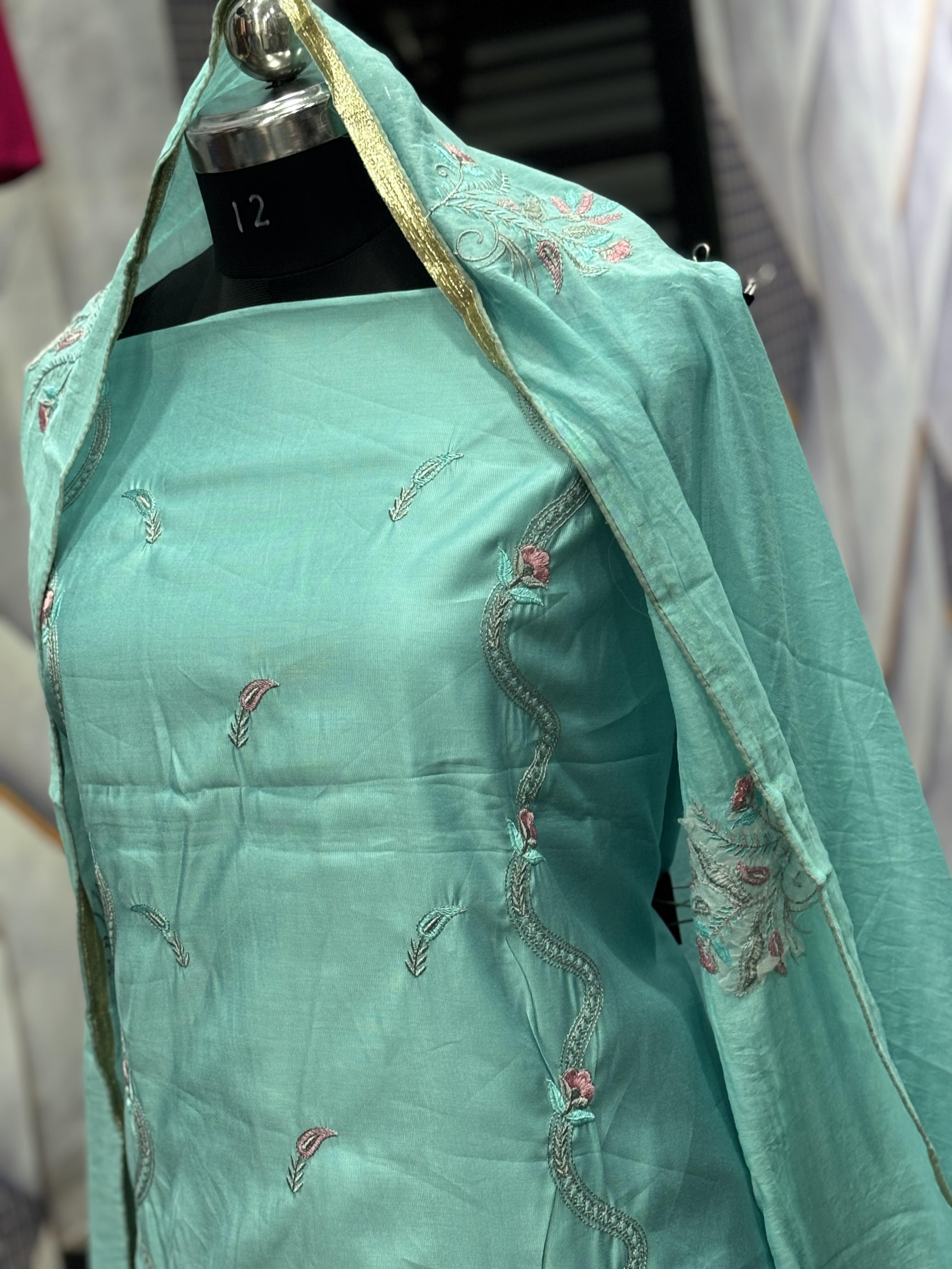  AC055 |  Ferozi Suit || Cotton Stuff | Party Wear | Jaggo | Festivel 