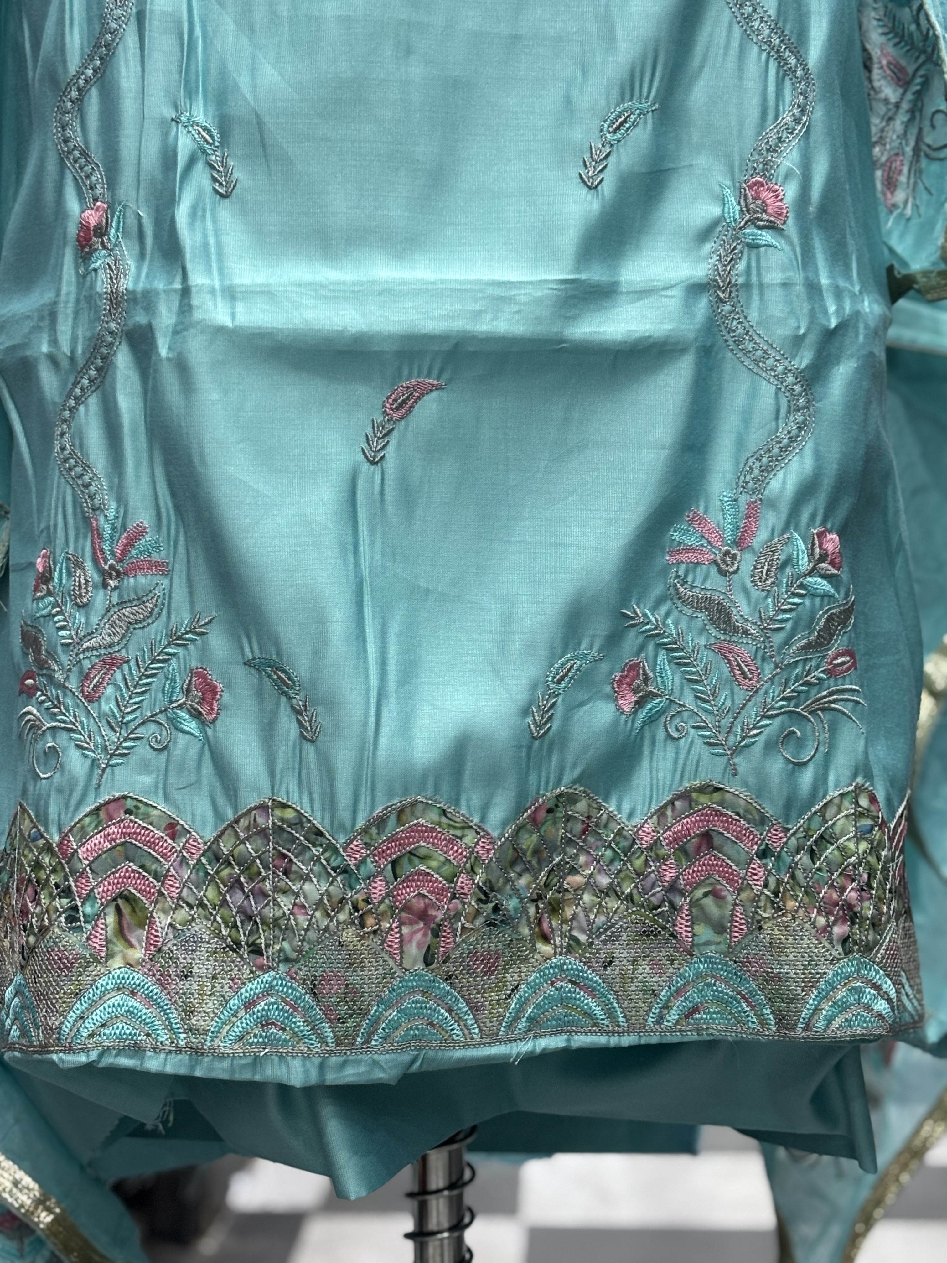  AC055 |  Ferozi Suit || Cotton Stuff | Party Wear | Jaggo | Festivel 