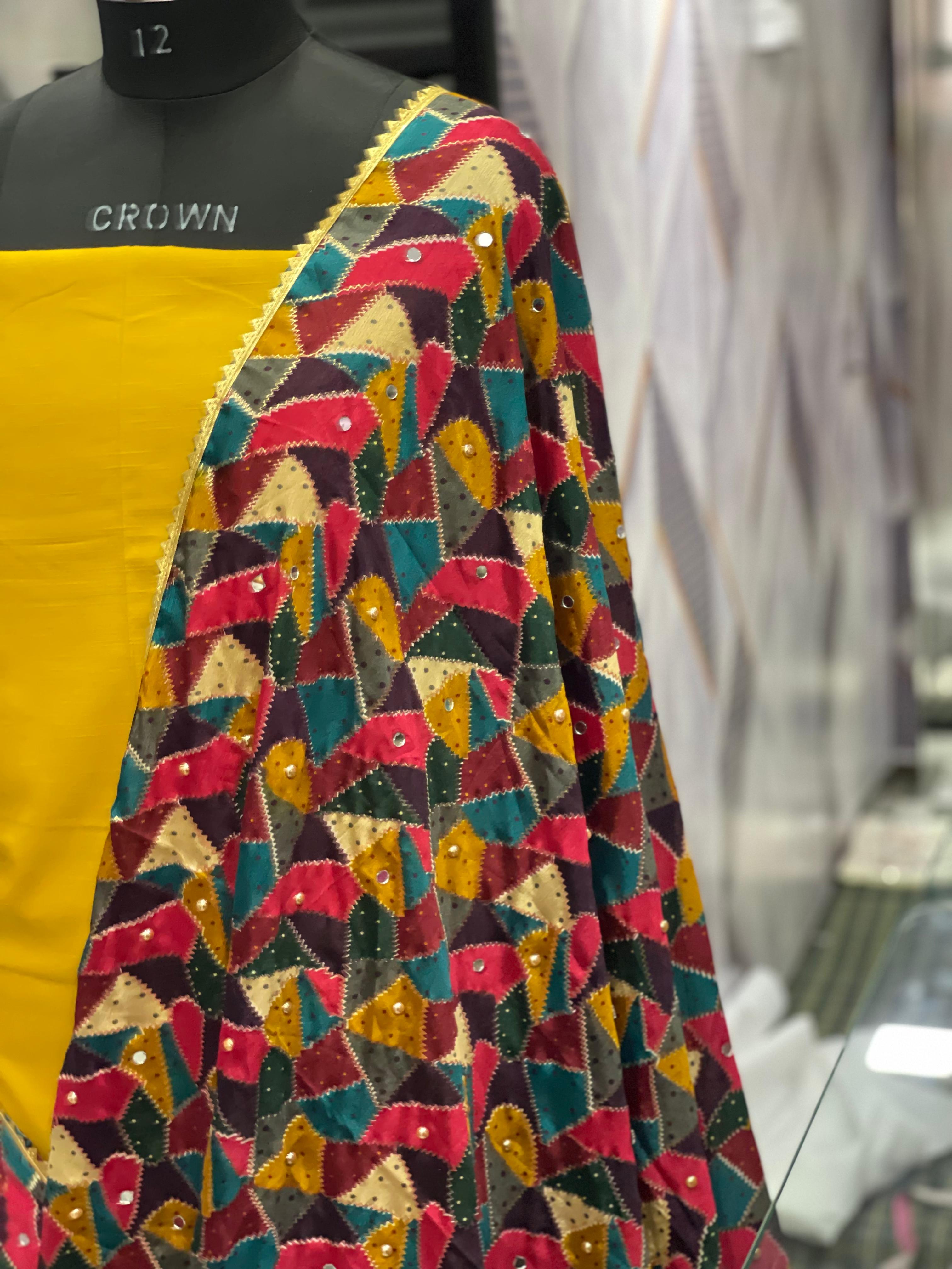 AC006 |  Multicolor Geometric  Duppatta 