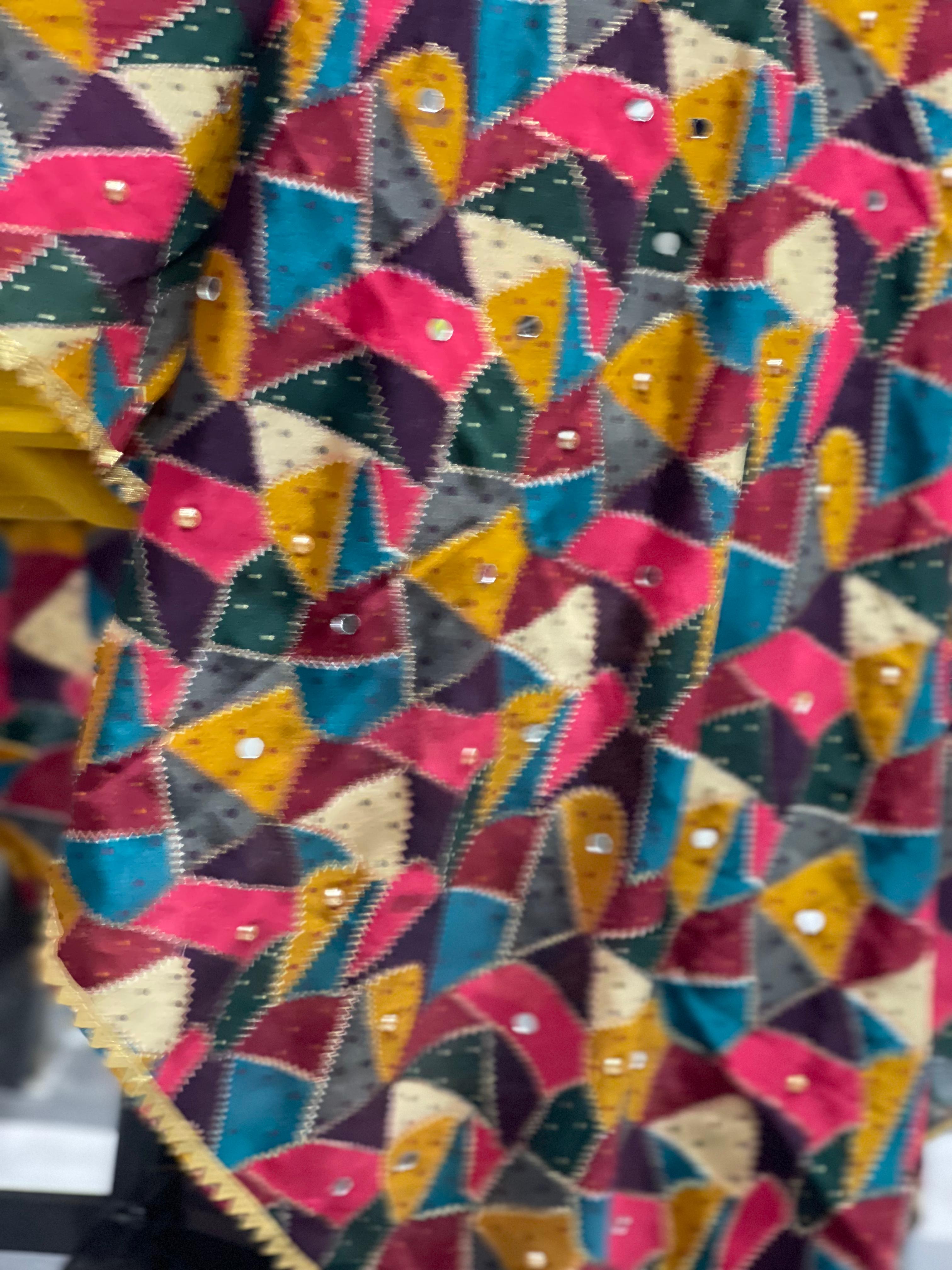 AC006 |  Multicolor Geometric  Duppatta 