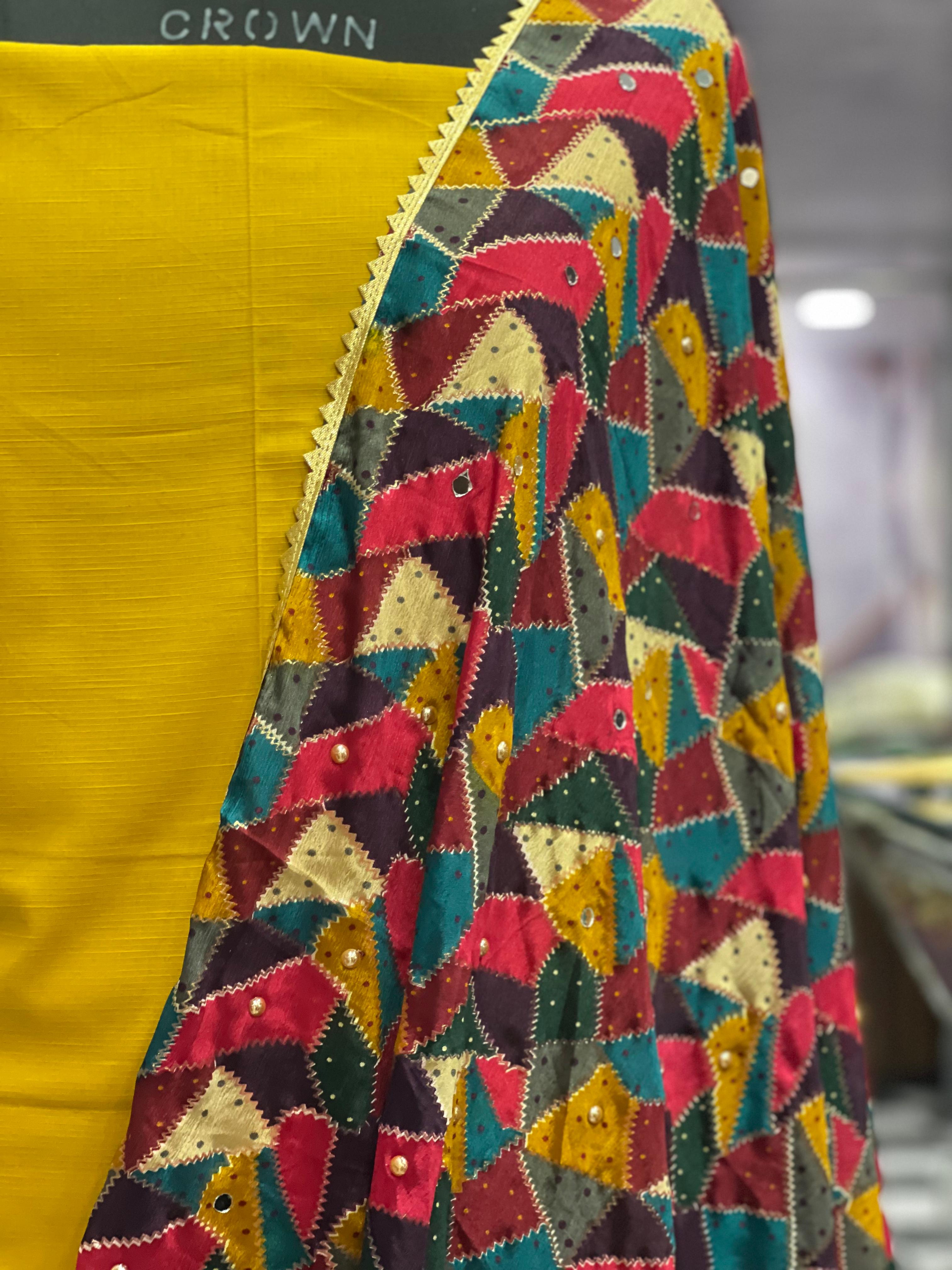 AC006 |  Multicolor Geometric  Duppatta 