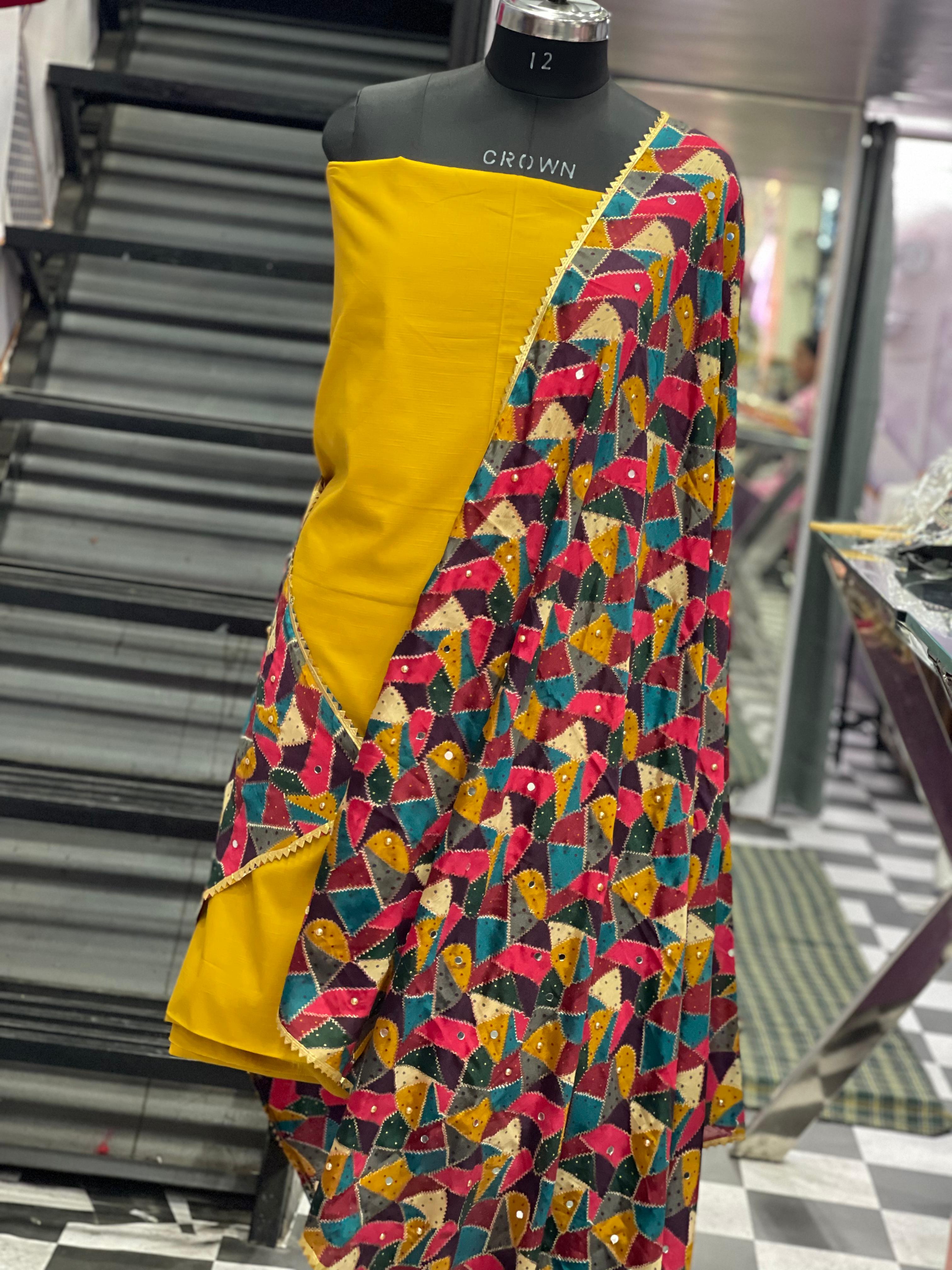 AC006 |  Multicolor Geometric  Duppatta 