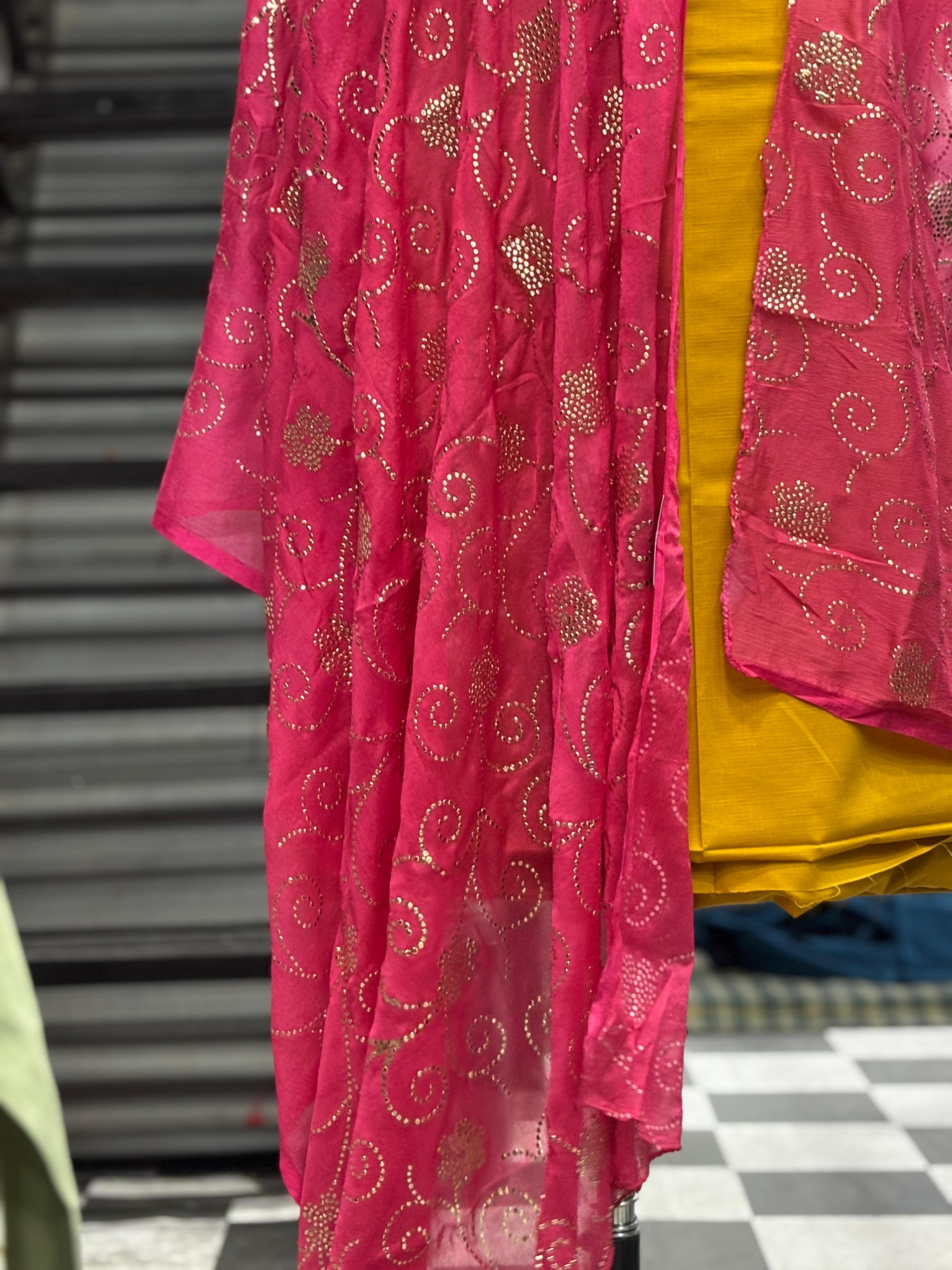 AC016 | Embroidered Red Dupatta || Thread Work || New Duppatta
