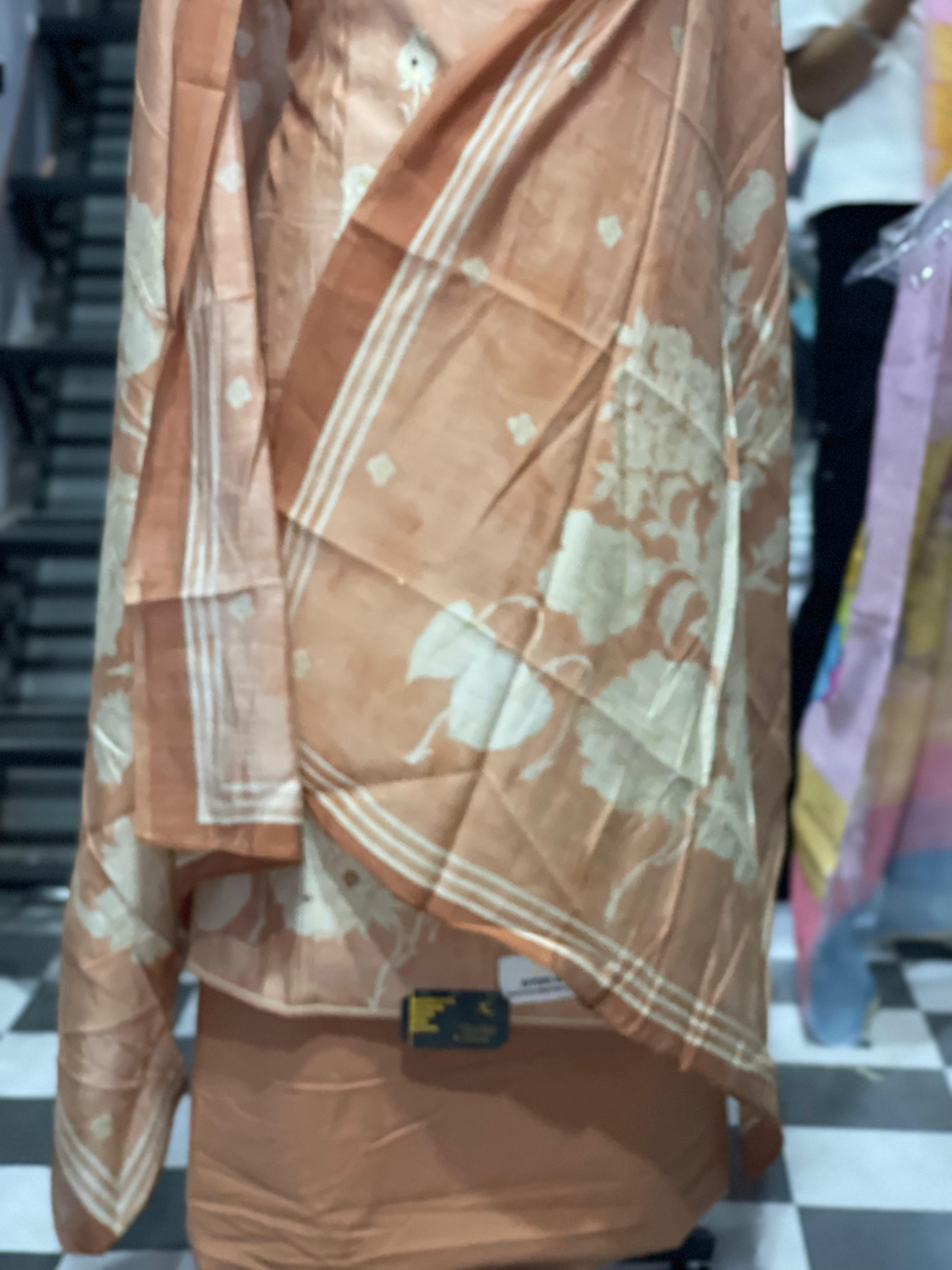 AC068 | Daily Bases || Party Wear || Peach Embroidered ||  Salwar Suit Set || Thread Work 