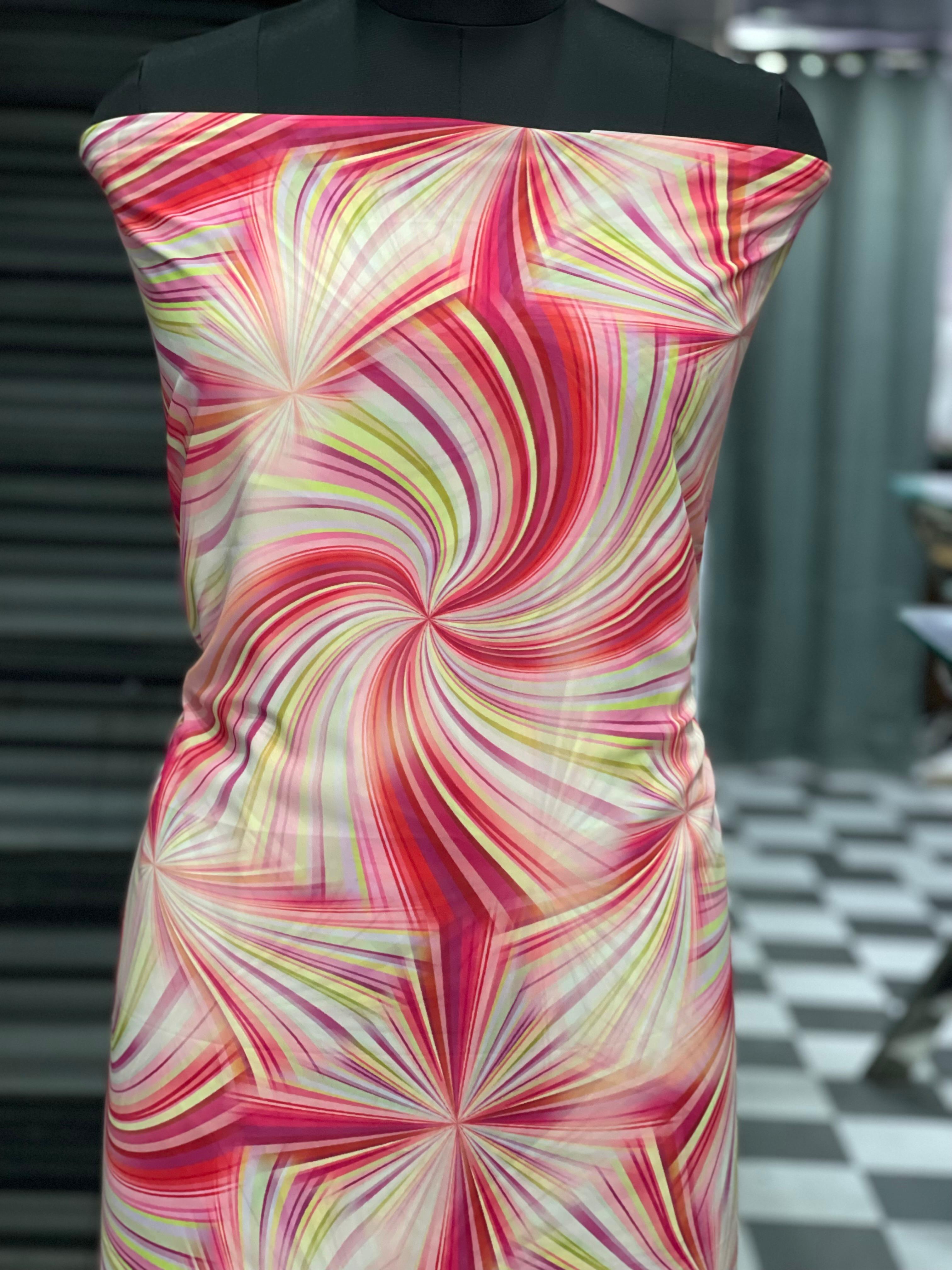  AC043 | Georgette Multicolor || Party Wear Suit || Vibrant Swirl Pattern Fabric
