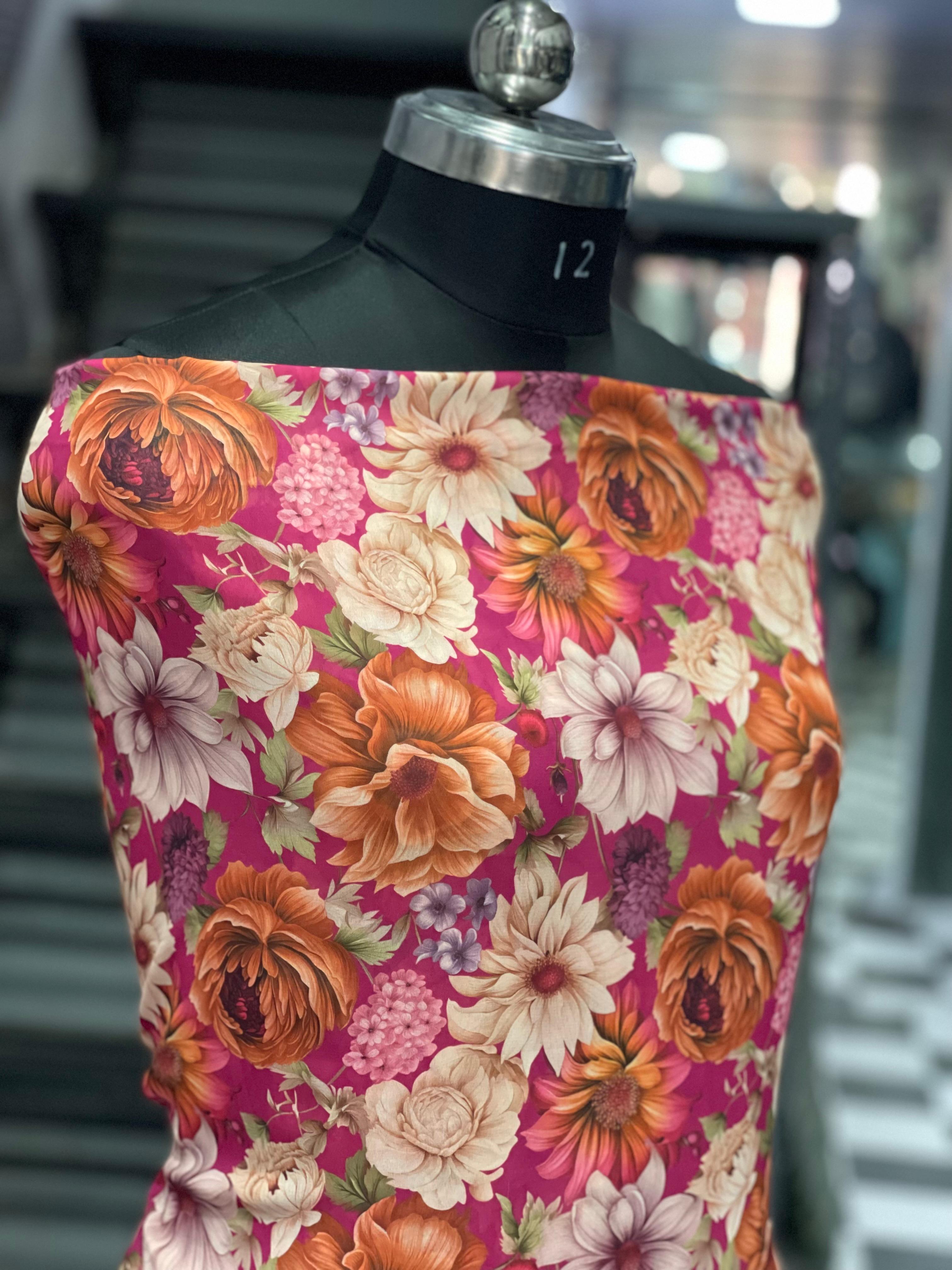  AC044 | Georgette || Daily Wear || Party Wear || Jaggo || Floral Pattern Fabric