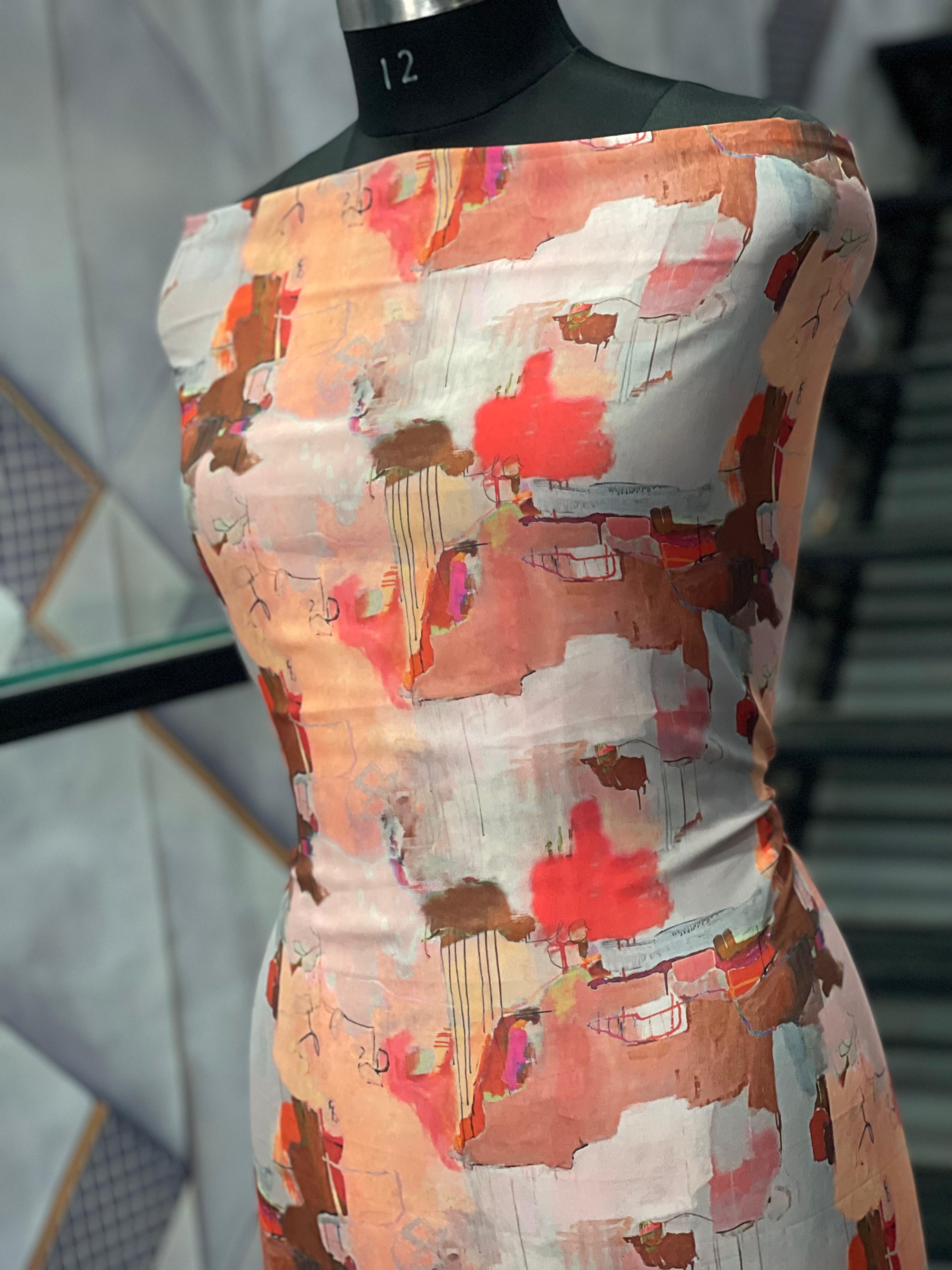 AC037 | Digital Print || Georgette Suit || Party Wear Suit || Office Wear || Abstract Art Print Fabric
