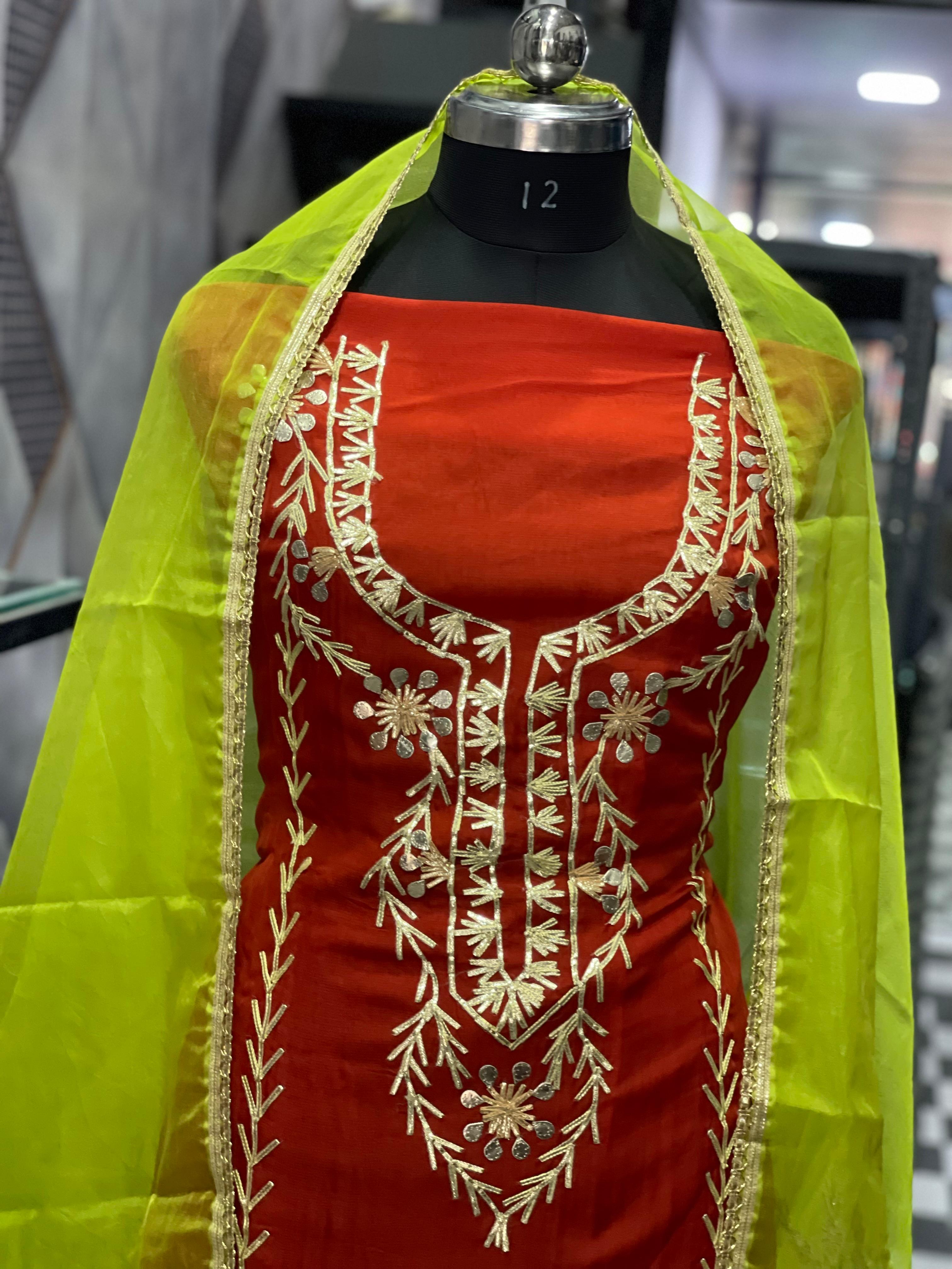 AC087 | 3D Pease || Orginza  Suit  || Party Wear Suit || Casual Wear Suit || Thread Work