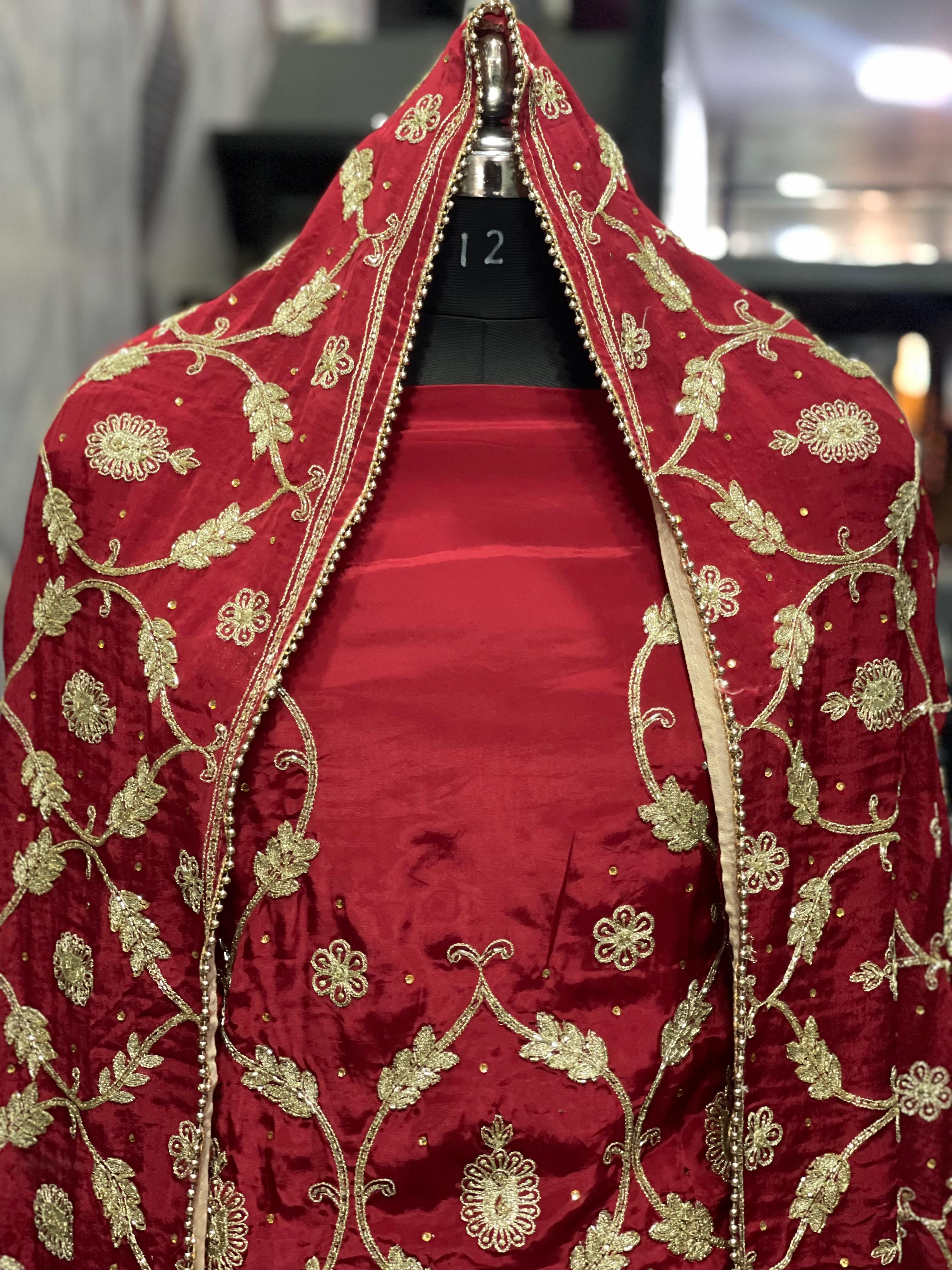  AC148 | Red Shade Suit | Creape Stuff | Wedding Suit | Jaggo  Wear | Party Wear | Ring Ceremony 