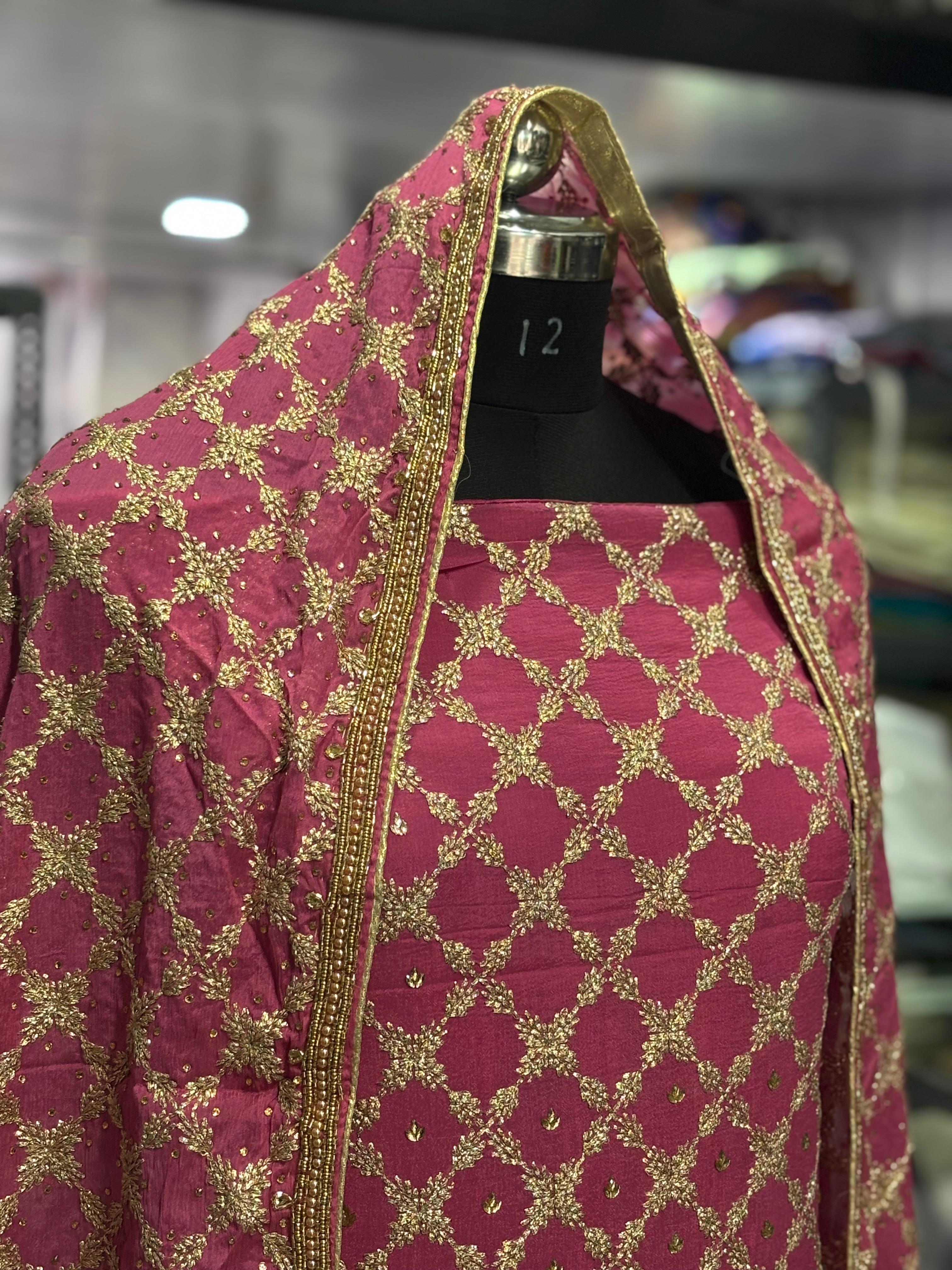 AC141 | Baby Pink Shade | Hand & Zari Work| Wedding Suit | Jaggo Wear | Party Wear | Festivel Wear
