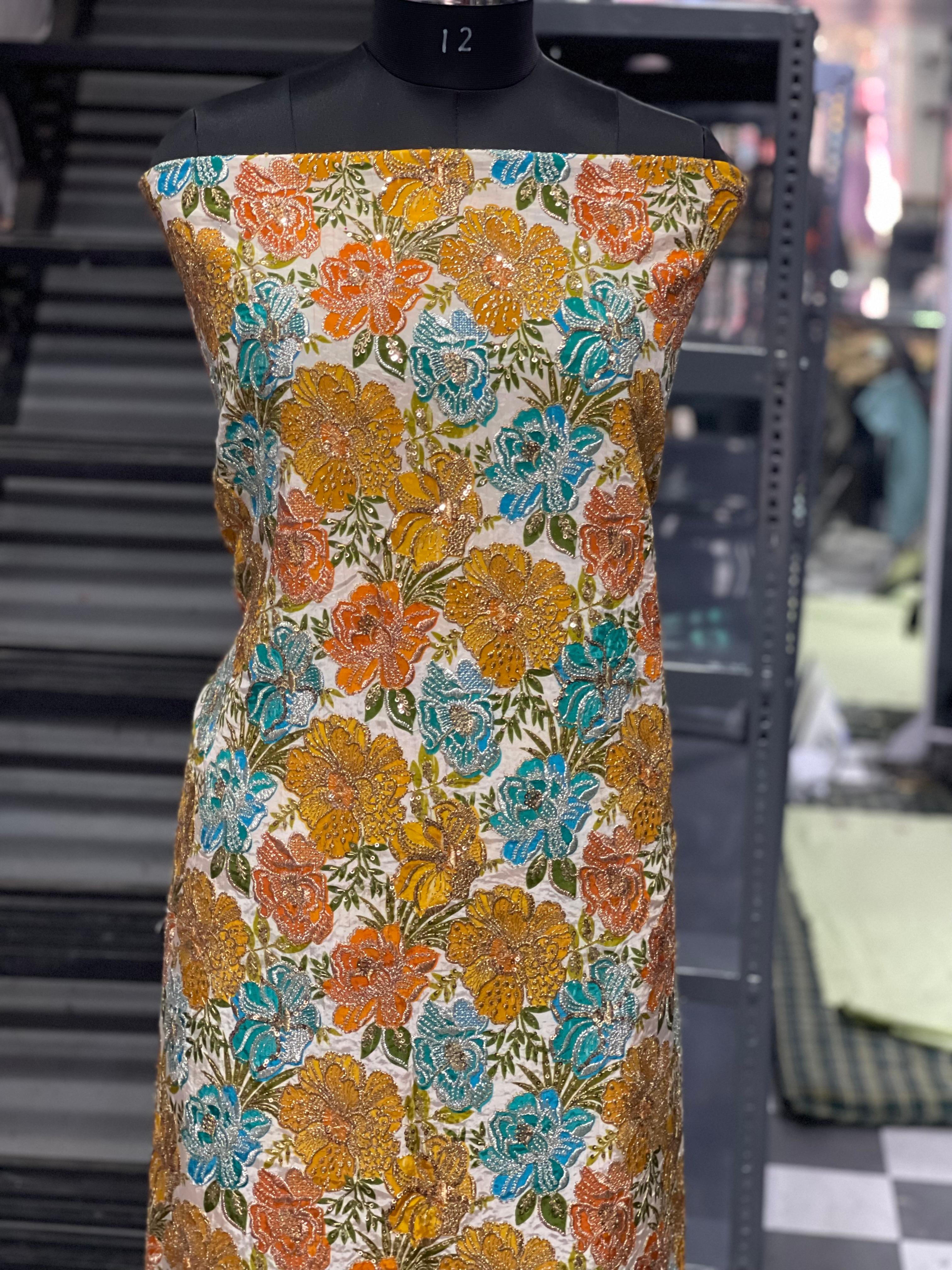  AC143 | Multicolor | Creape Bottom | Hand Work | Party Wear  | Jaggo | Ring Ceremony | Festivel