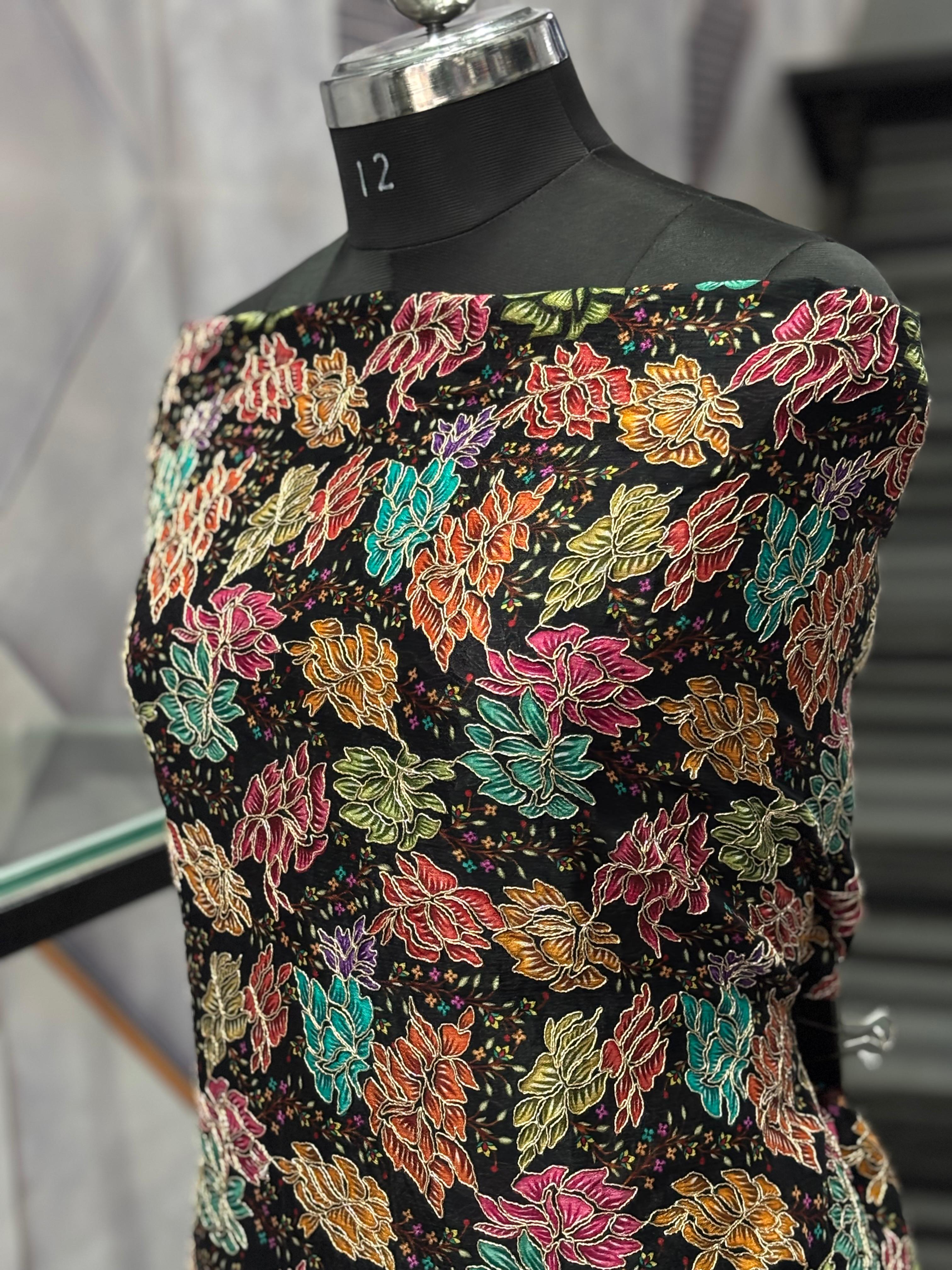  AC128 | Floral Patterned Fabric | Chanon Stuff | Jaggo | Office Wear | Festivel Party Wear