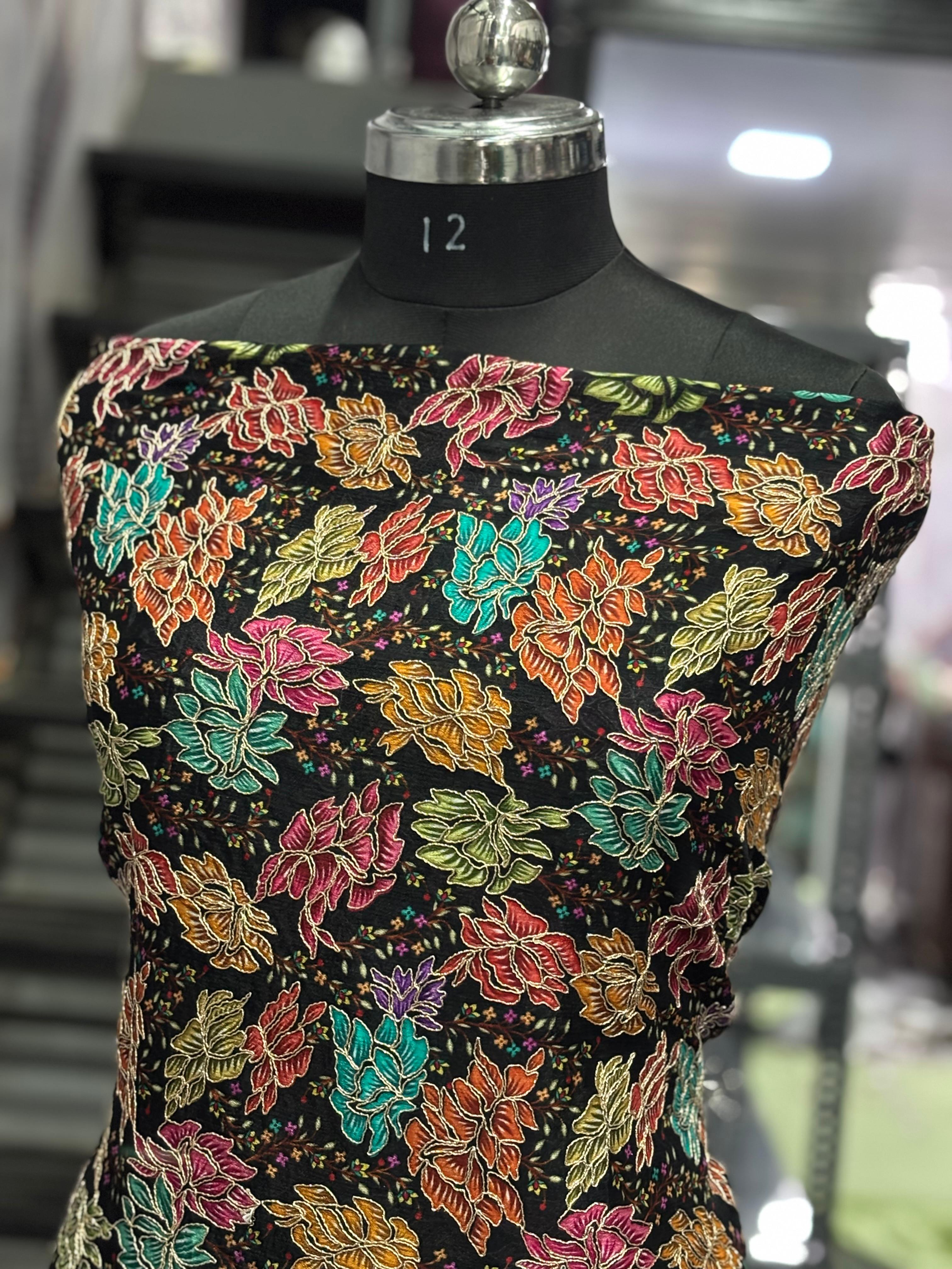  AC128 | Floral Patterned Fabric | Chanon Stuff | Jaggo | Office Wear | Festivel Party Wear
