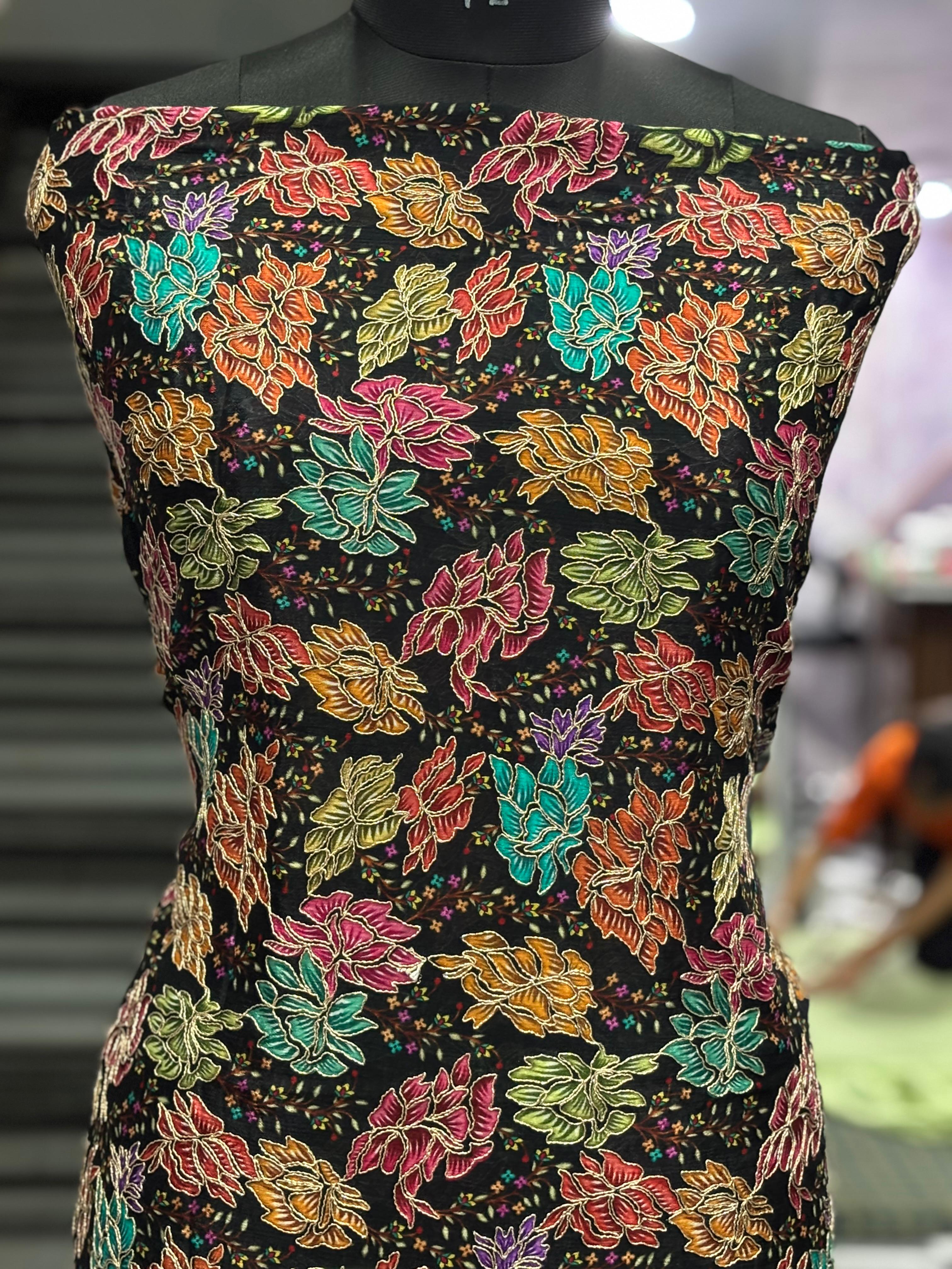 AC128 | Floral Patterned Fabric | Chanon Stuff | Jaggo | Office Wear | Festivel Party Wear