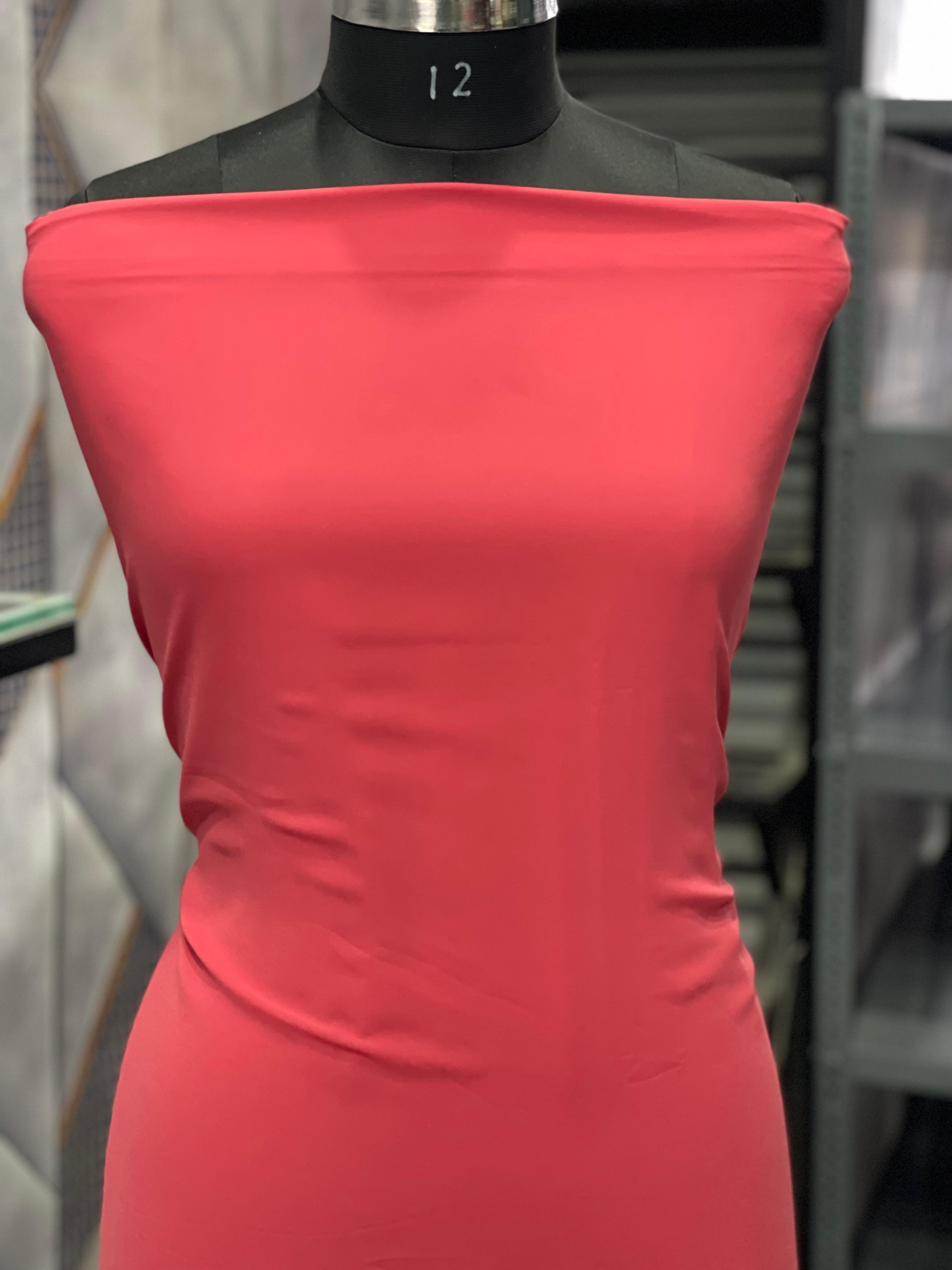  AC039 | Coral Pink Stretch Fabric | Cotton Stuff | Plain Fabric | Jaggo | Daily Bases | Casual Wear 