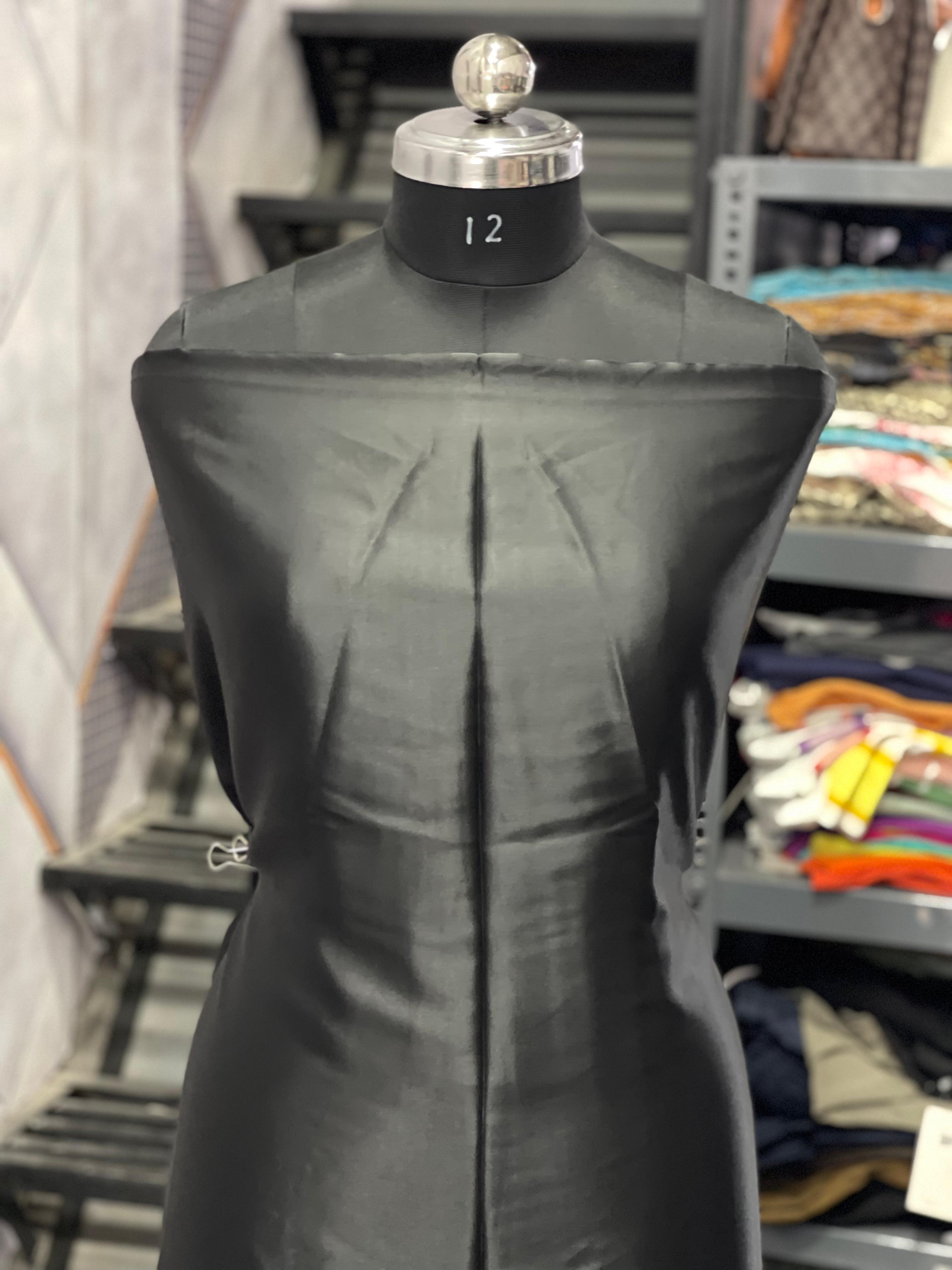  AC064 | Black Satin Fabric | Creape Stuff | Daily | Jaggo | Casual Bases