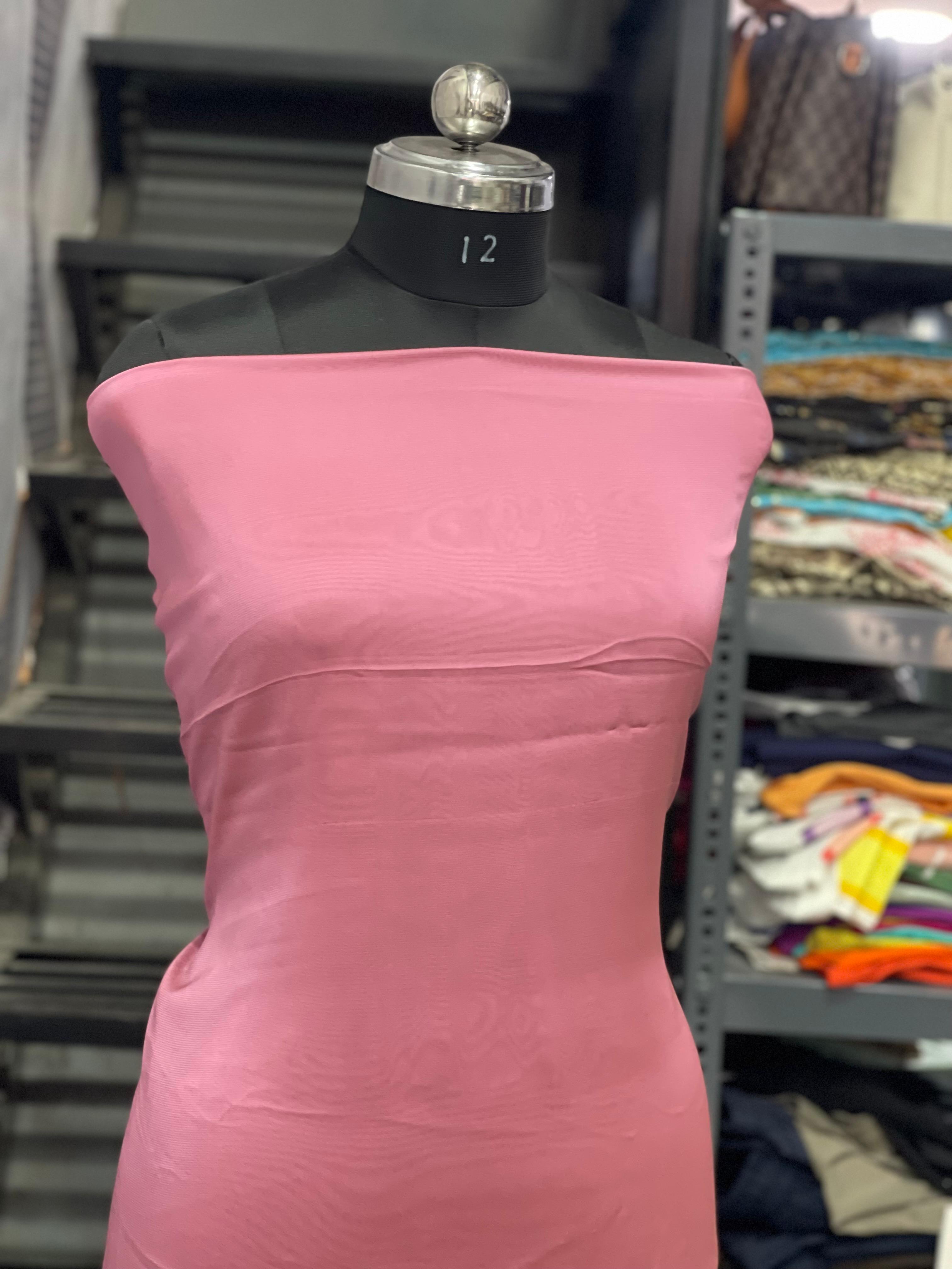  AC065 | Pink Stretch Fabric | Plain Fabric | Daily Bases | Party Wear | Festivel 