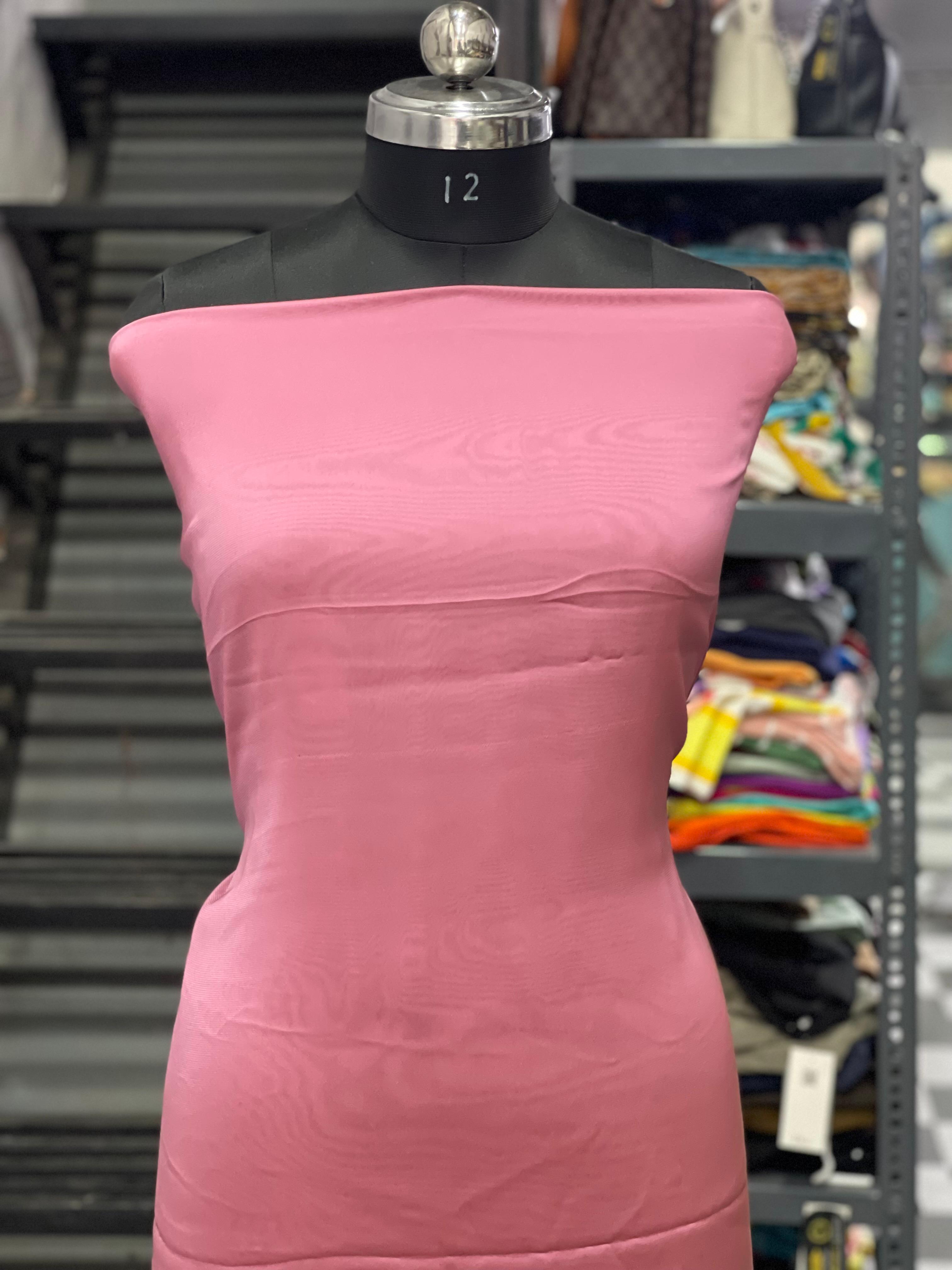  AC065 | Pink Stretch Fabric | Plain Fabric | Daily Bases | Party Wear | Festivel 