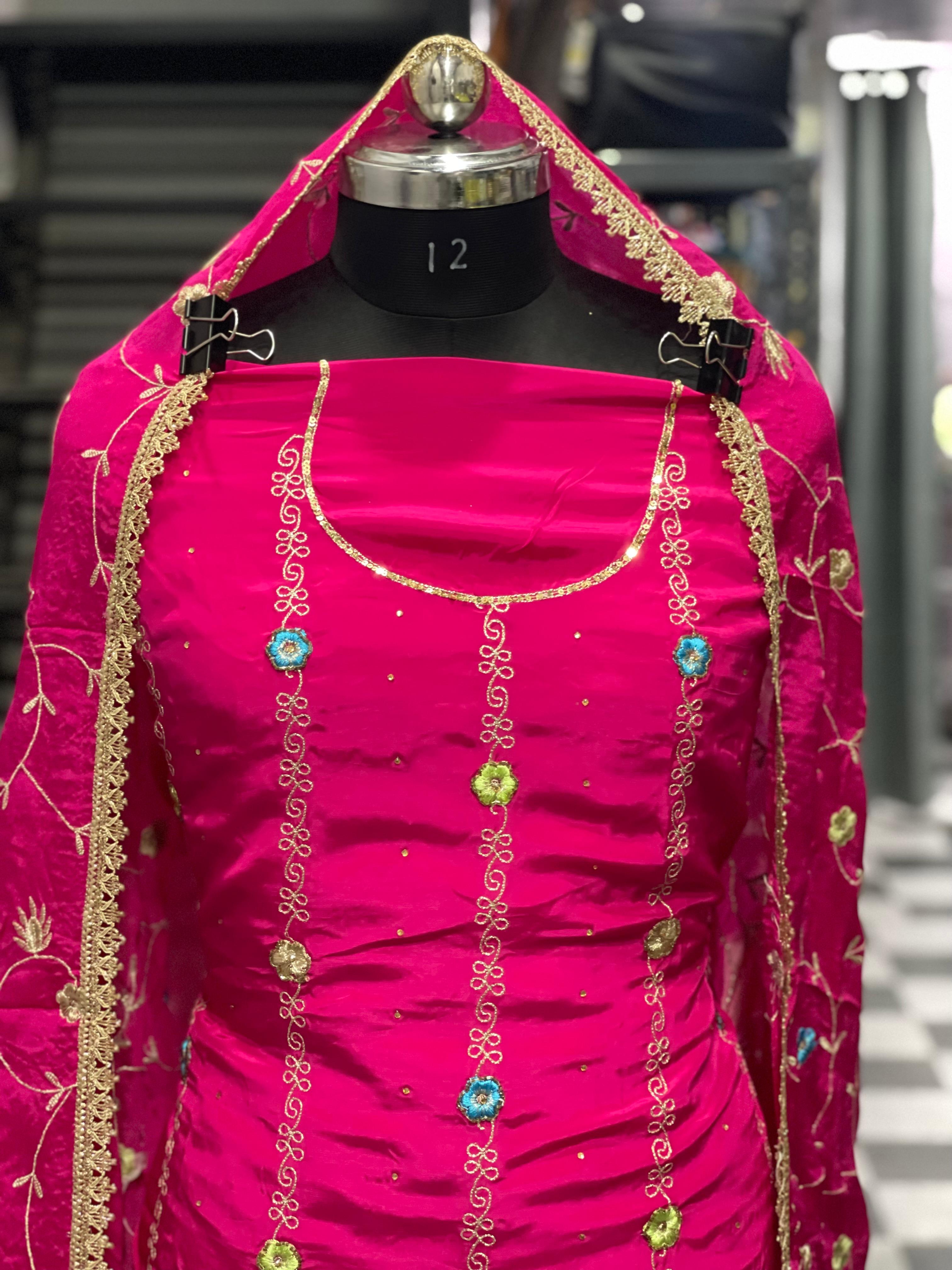 AC127 | Rani Shade | Creape Stuff | Thread With Hand Work | Jaggo  | Ring Cermony | Festivel 